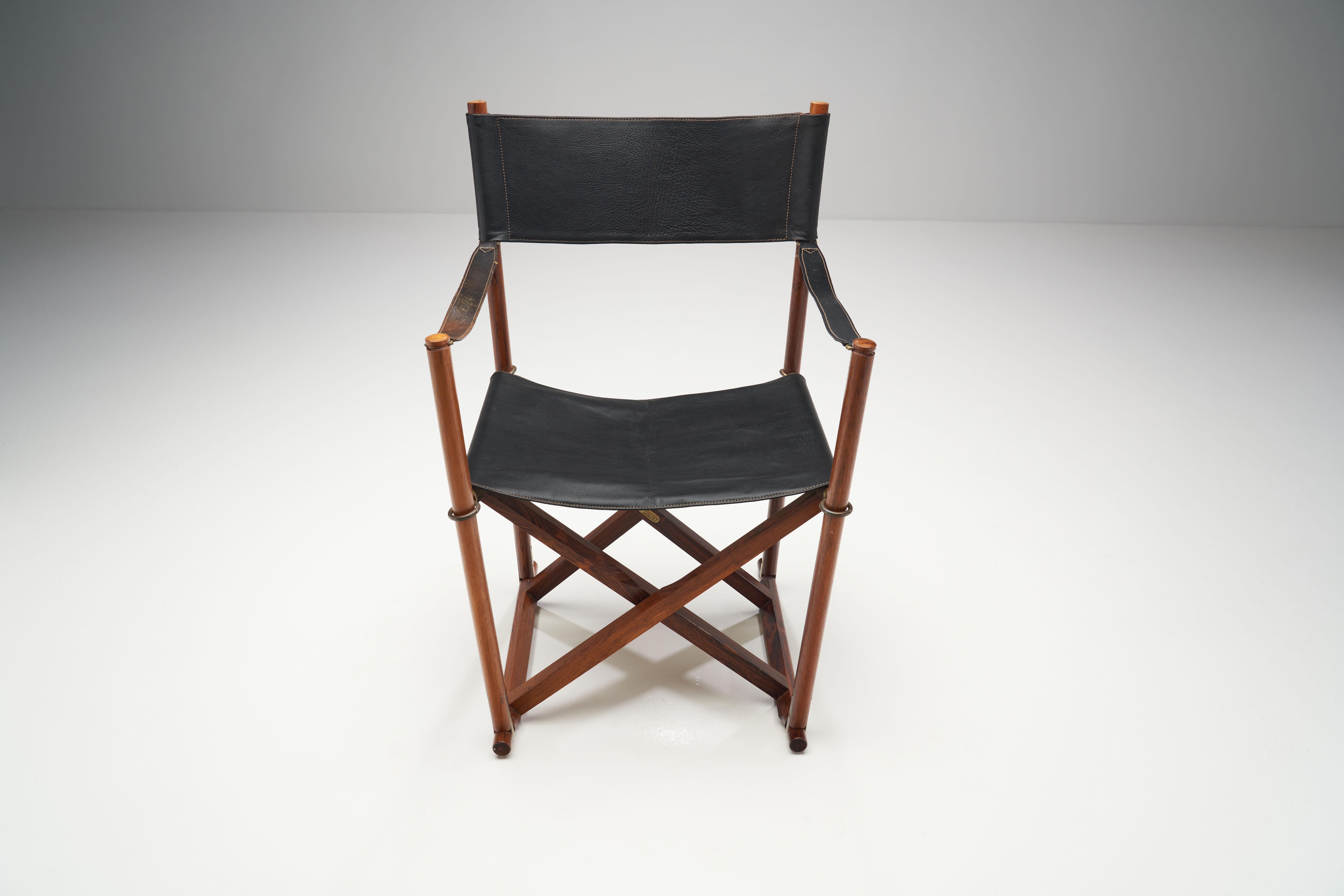 Pair of Mogens Koch 'MK 16' Foldable Armchairs, Denmark, 1932 3