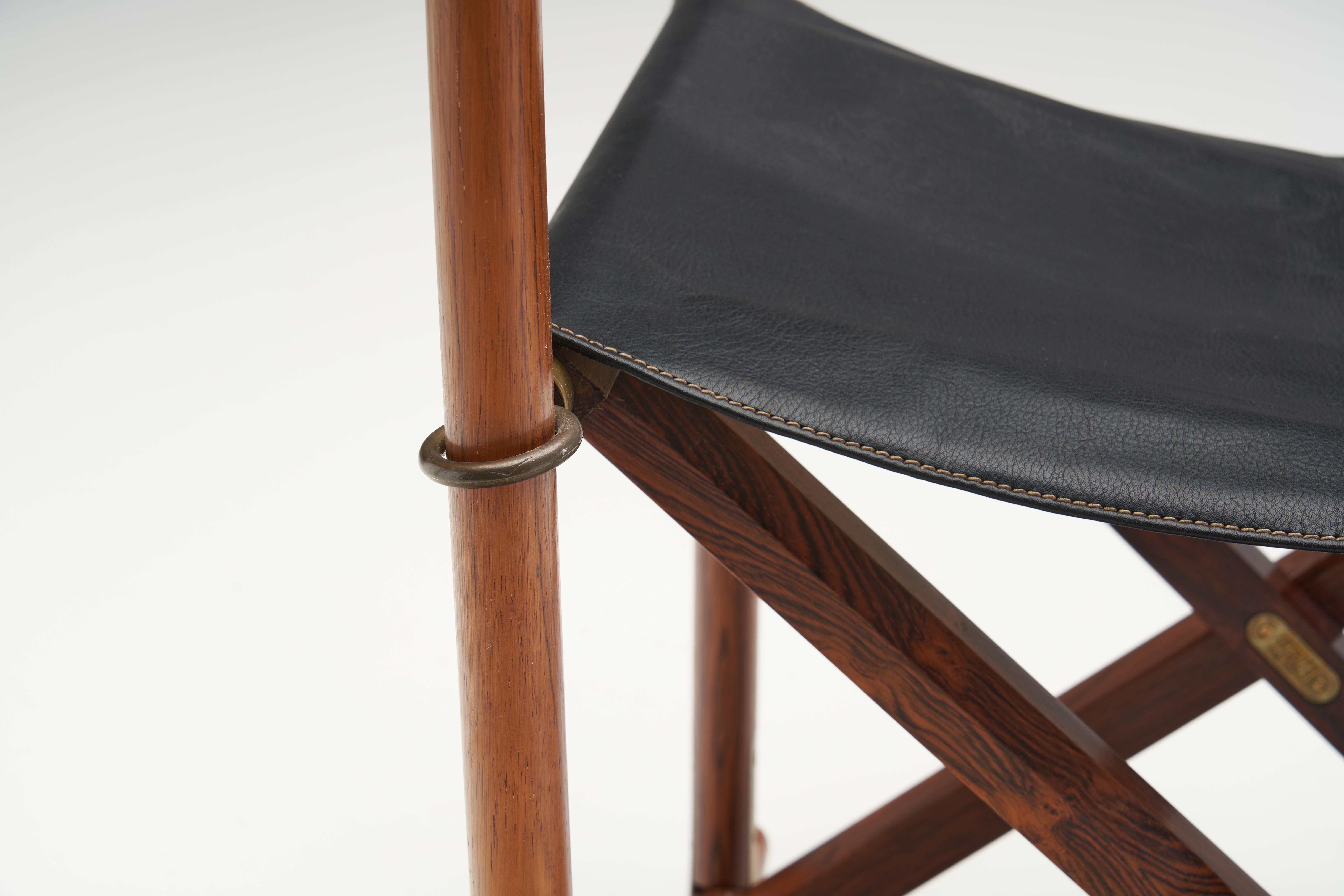 Pair of Mogens Koch 'MK 16' Foldable Armchairs, Denmark, 1932 4