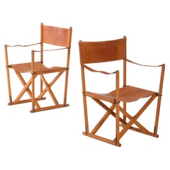 Coppia di poltrone pieghevoli Mogens Koch 'MK 16', Danimarca, anni '60