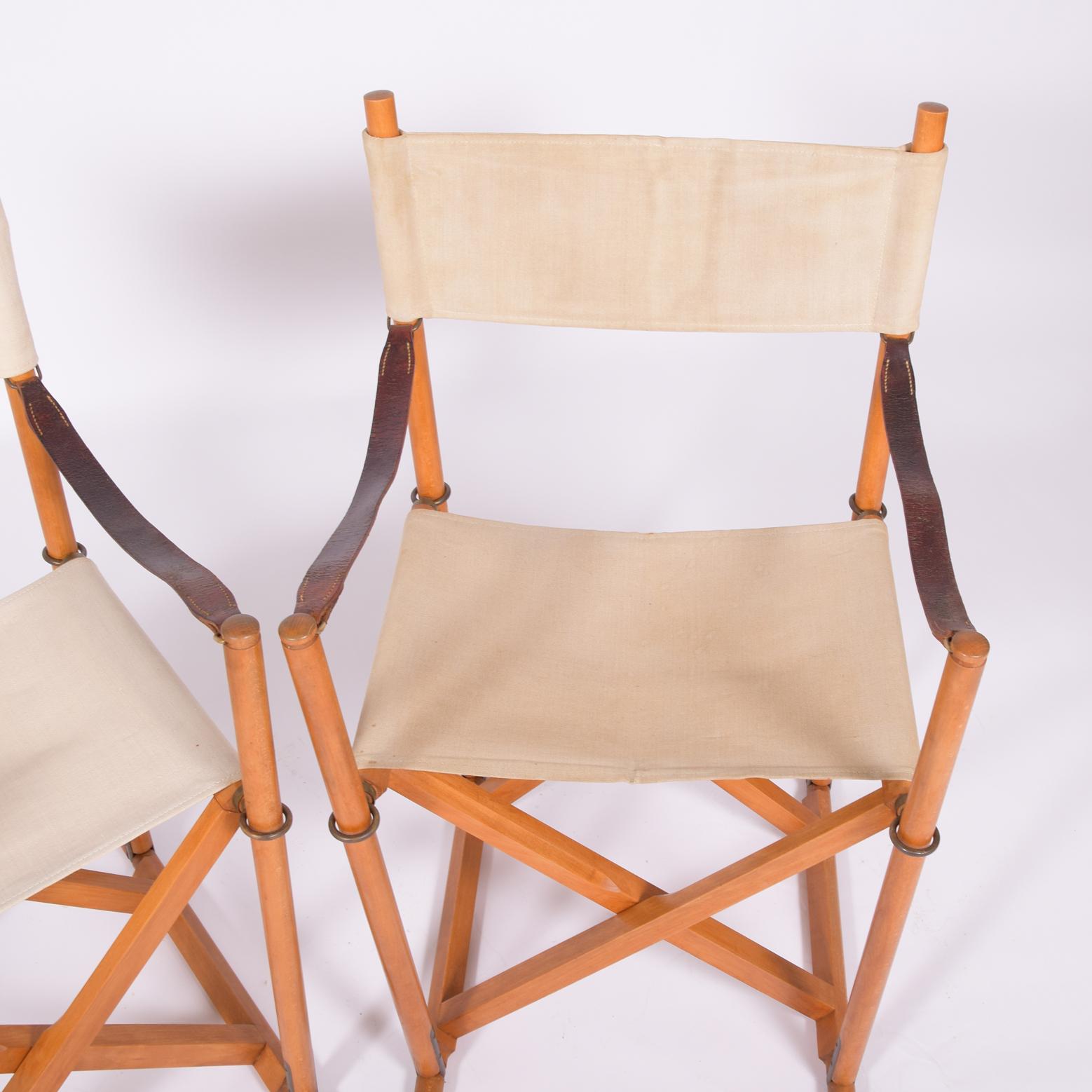 Beech Pair of Mogens Koch Mk-16 Folding Chairs by Interna
