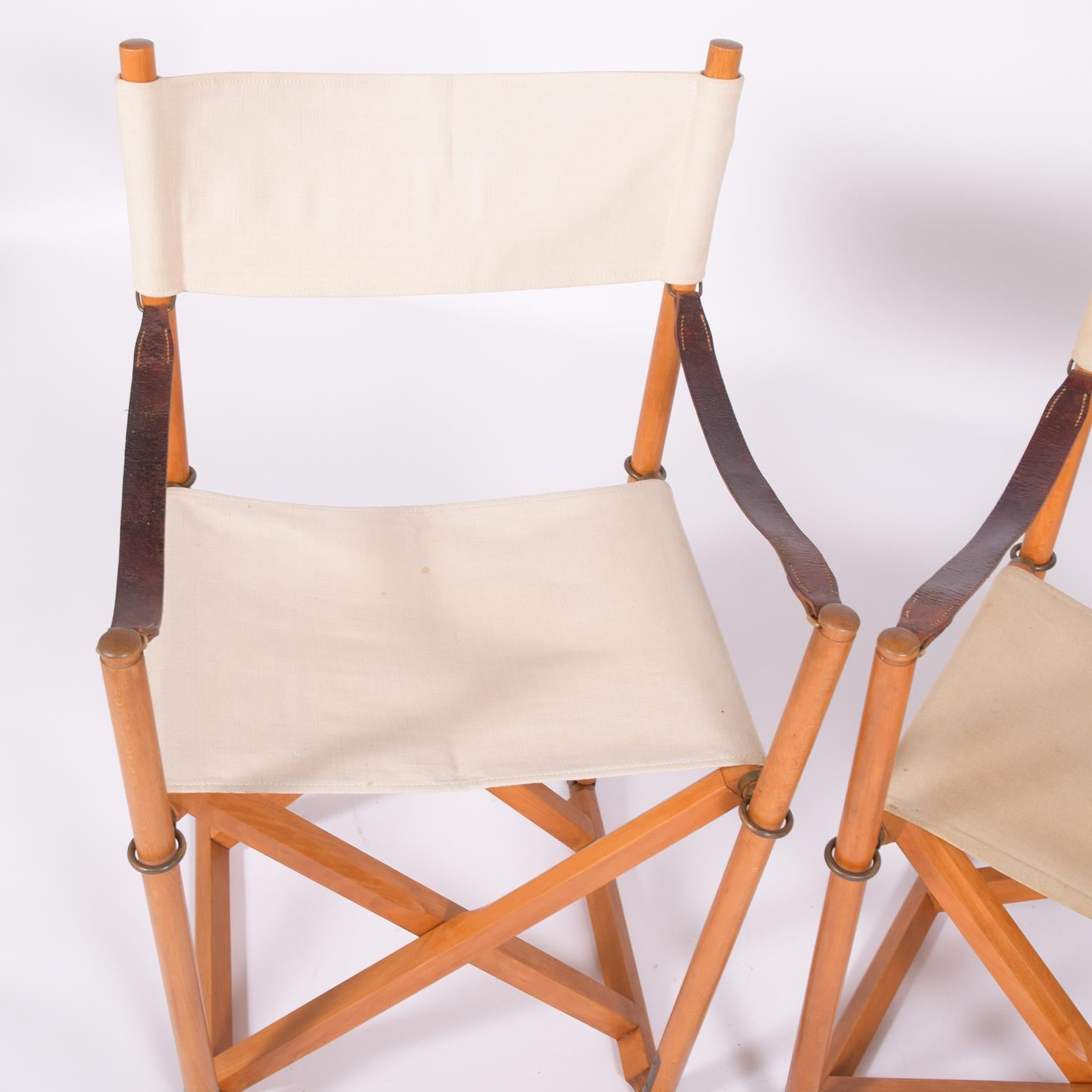 Pair of Mogens Koch Mk-16 Folding Chairs by Interna 1