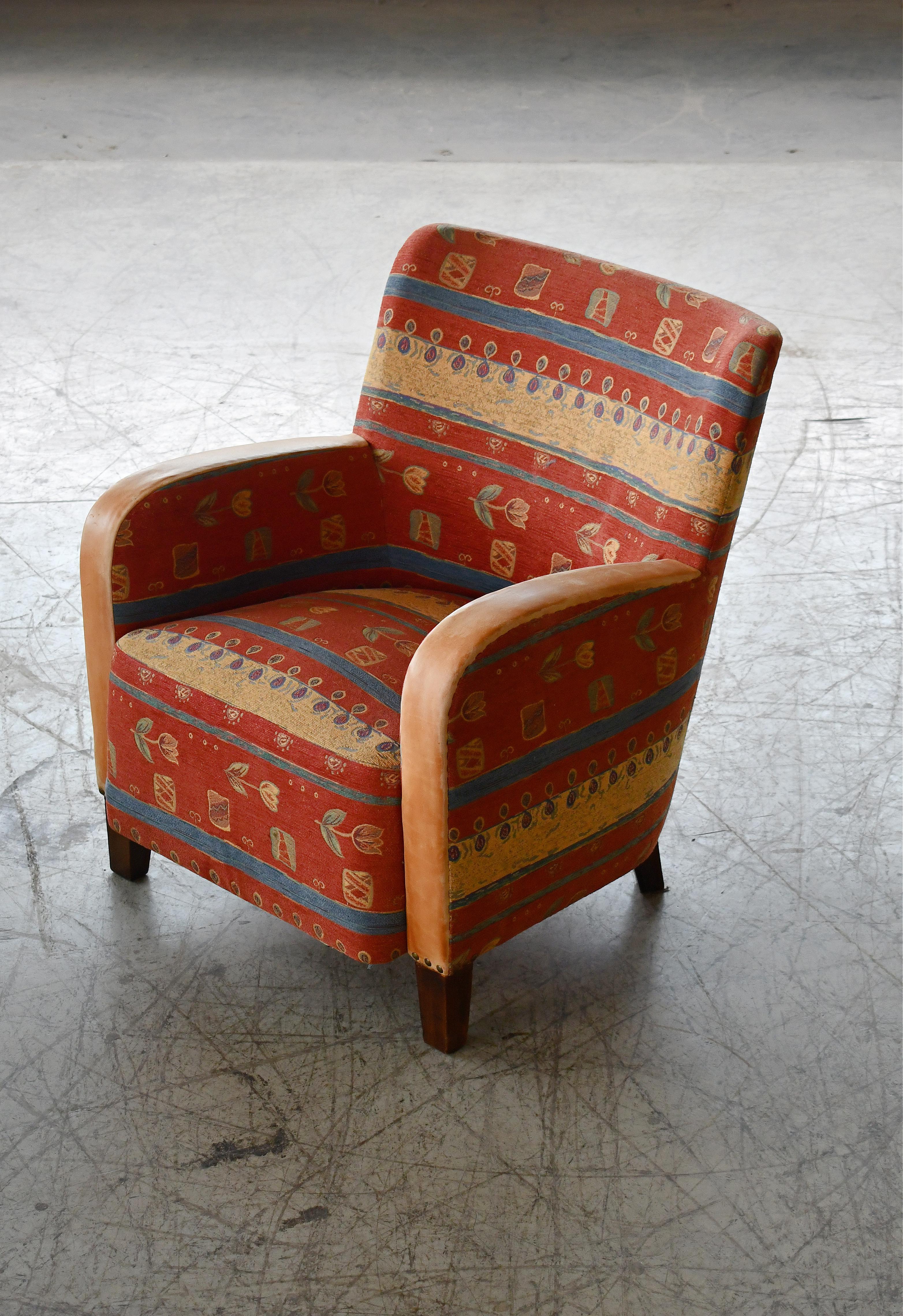 Pair of Mogens Lassen Style Danish 1940s Lounge or Club Chairs For Sale 4