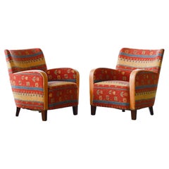 Pair of Mogens Lassen Style Danish 1940s Lounge or Club Chairs