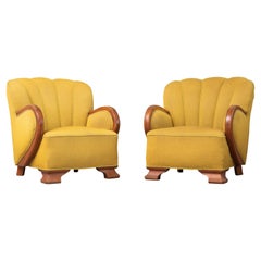 Pair of Mogens Lassen Style Danish Midcentury Lounge or Club Chair, 1940s