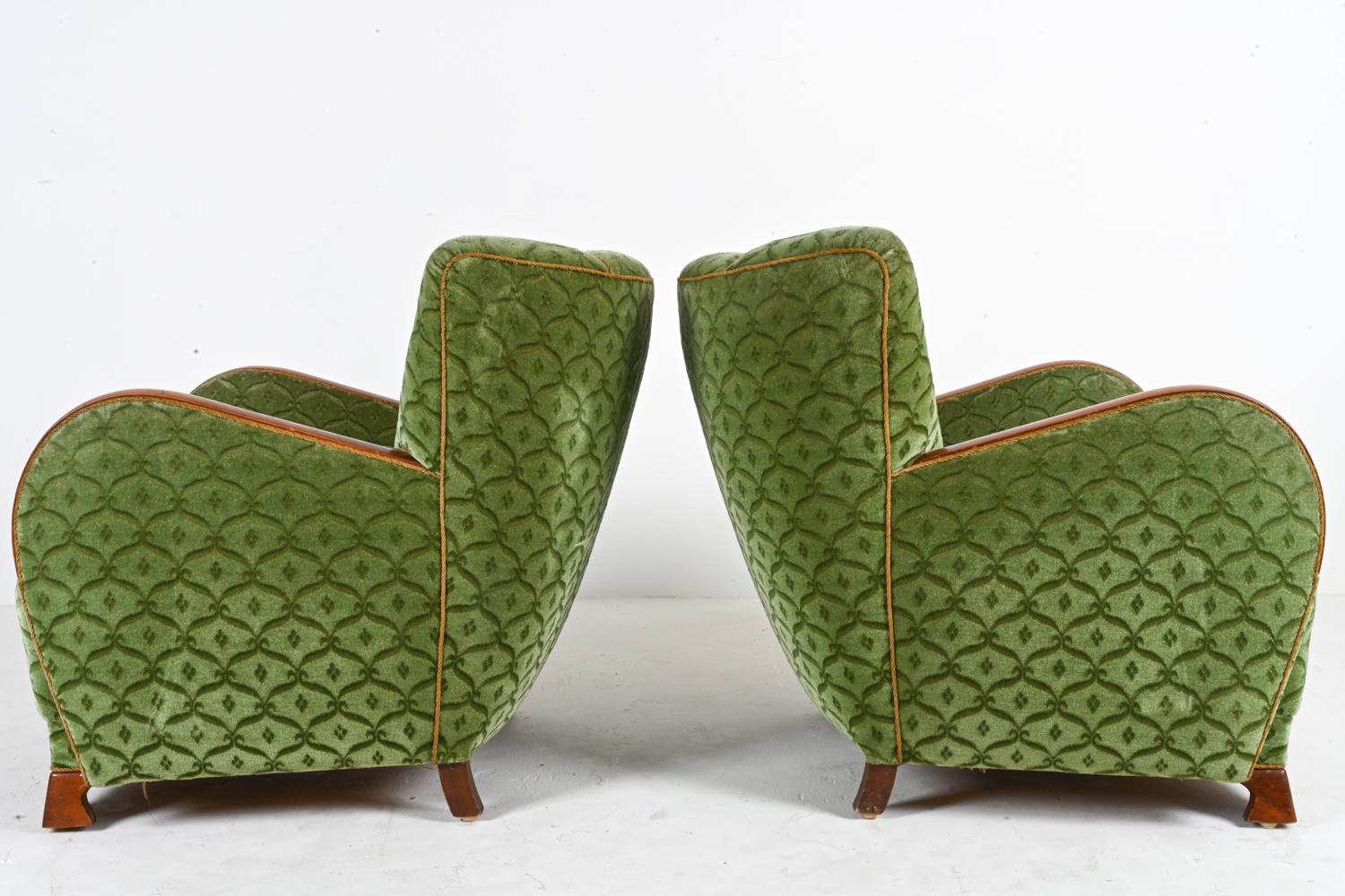 Pair of Mogens Lassen Style Danish Midcentury Lounge or Club Chairs, 1940s For Sale 6