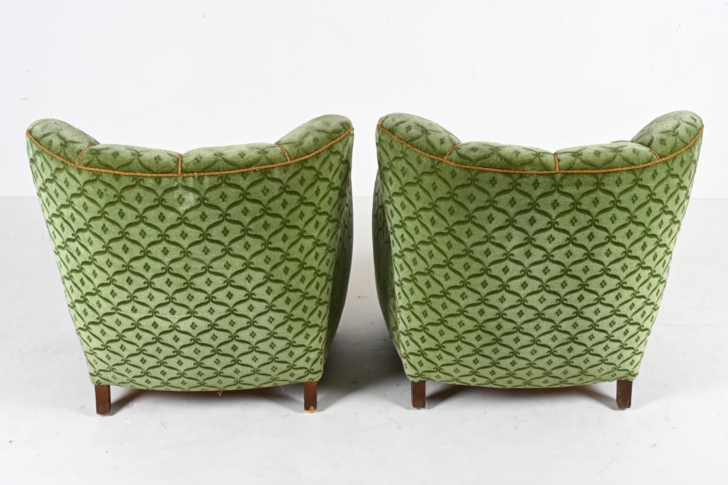 Pair of Mogens Lassen Style Danish Midcentury Lounge or Club Chairs, 1940s For Sale 8