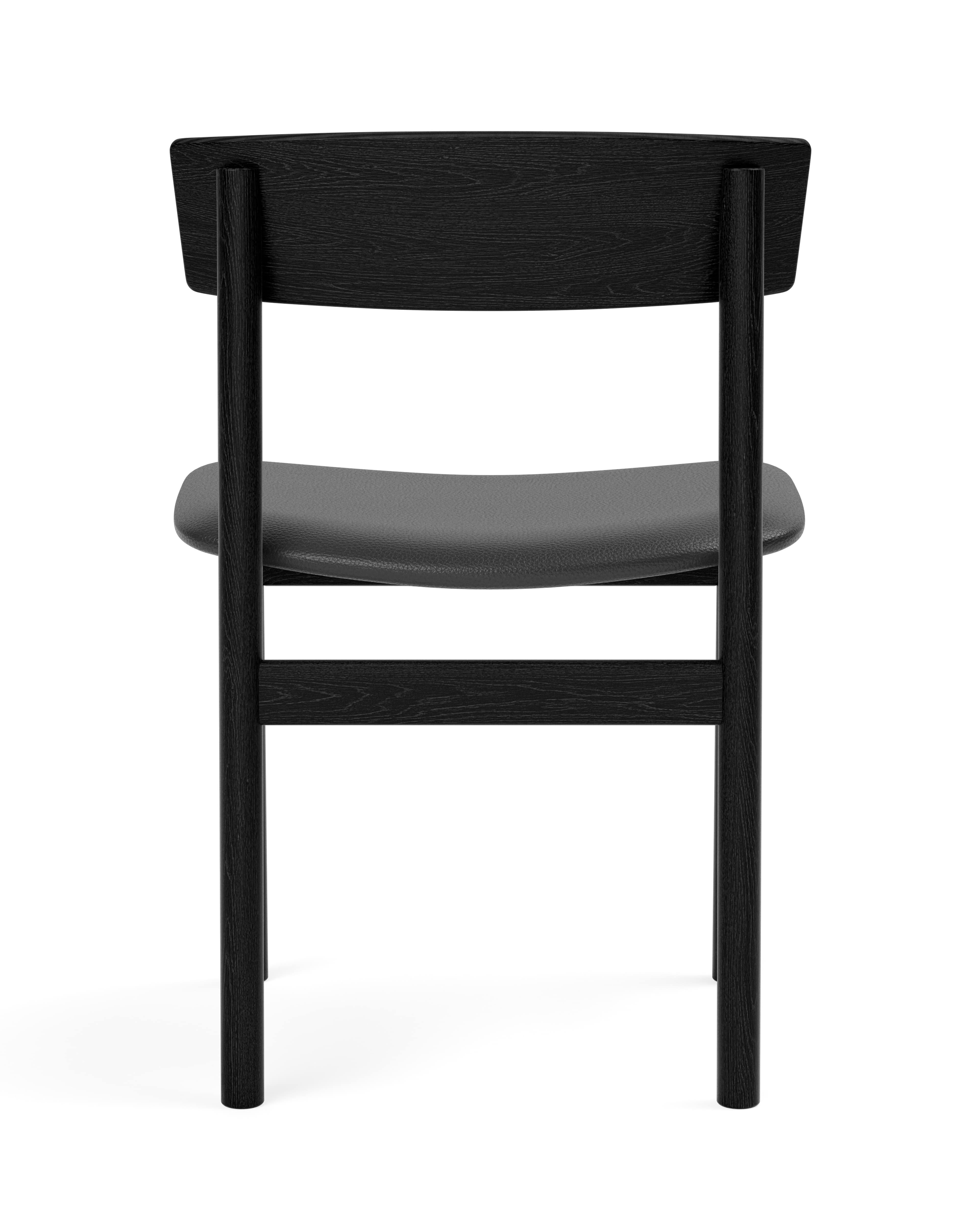 Coppia di sedie Mogensen 3236, pelle nera/quercia laccata nera, Børge Mogensen In condizioni Nuovo in vendita a Dubai, AE