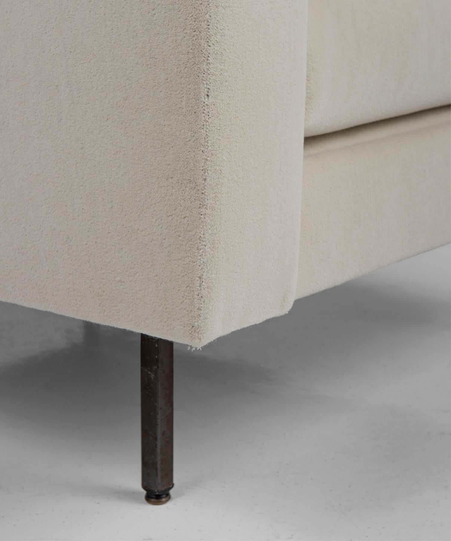 Pair of Mohair Armchairs by ISA, Italy, circa 1950 1