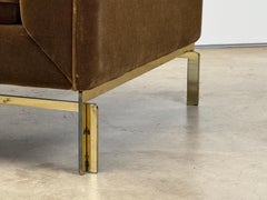 Ein Paar Mohair-Clubsessel mit Bronzegestellen von Stow Davis