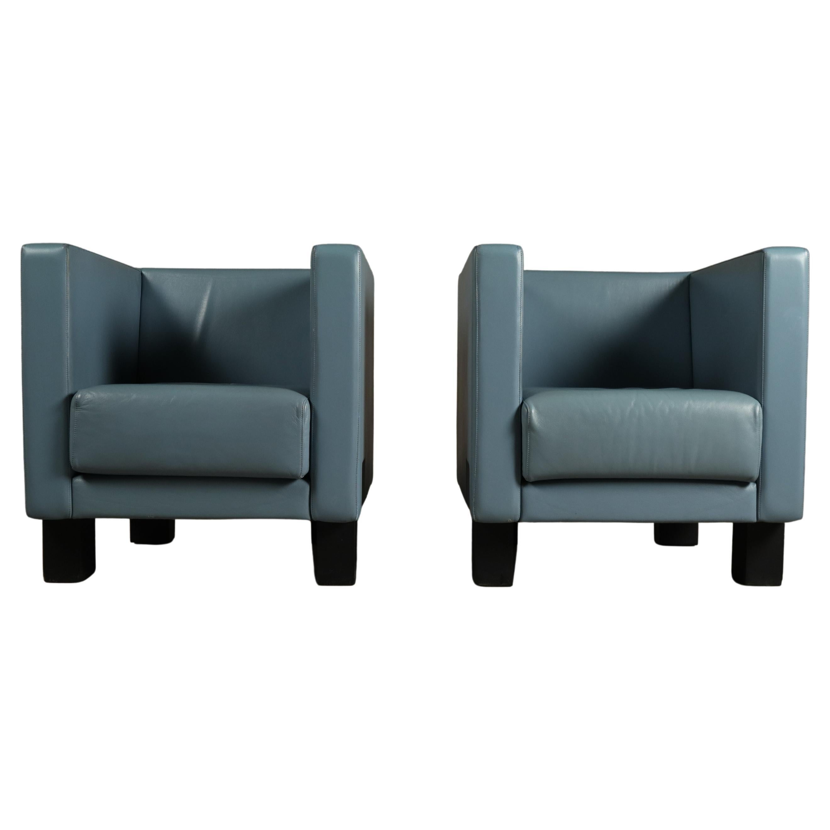 Paire de fauteuils "Moji" par Shigeru Uchida pour Poltrona Frau, Italie