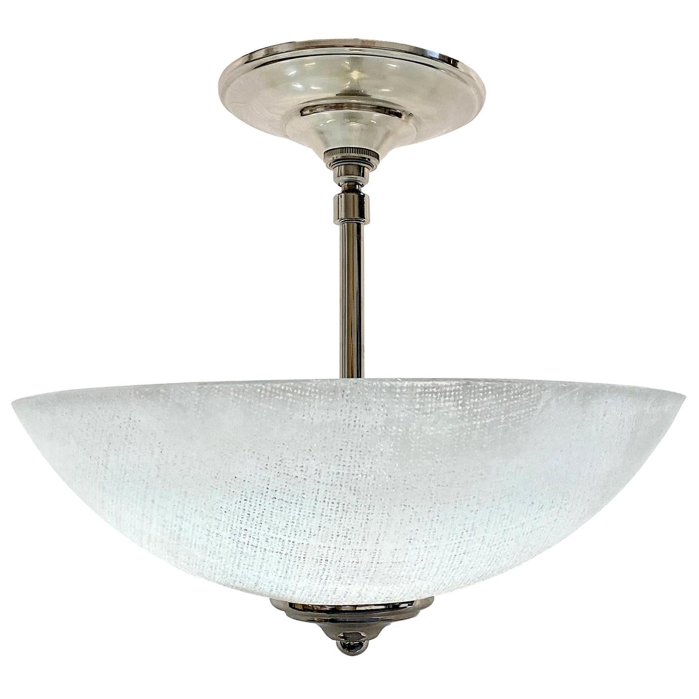 Pair of Molded Glass Light Fixtures, Sold Individually For Sale