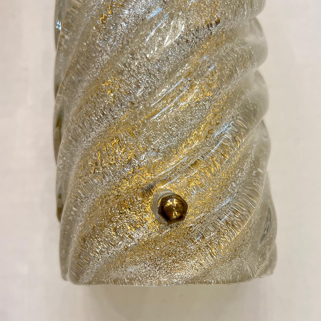 Swedish Pair of Molded Glass Sconces For Sale
