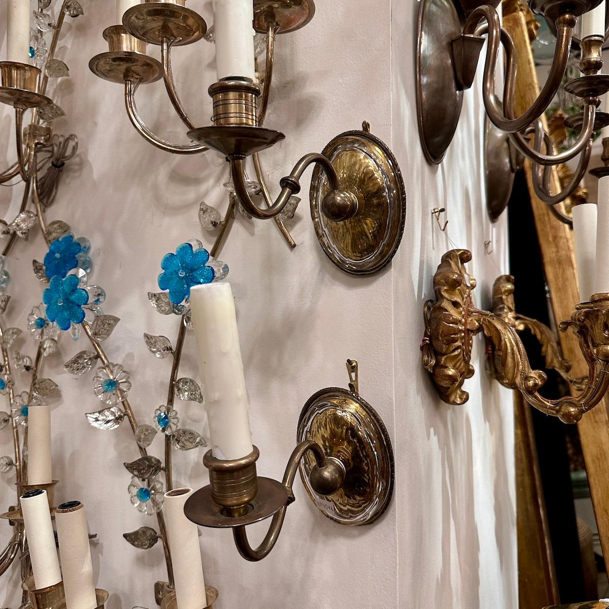 Pair of Molded Glass Sconces en vente 2