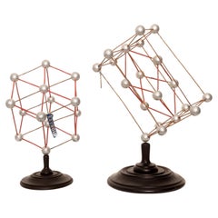 Pair of molecular atomic structure models. Leybold, Germany, 1940.