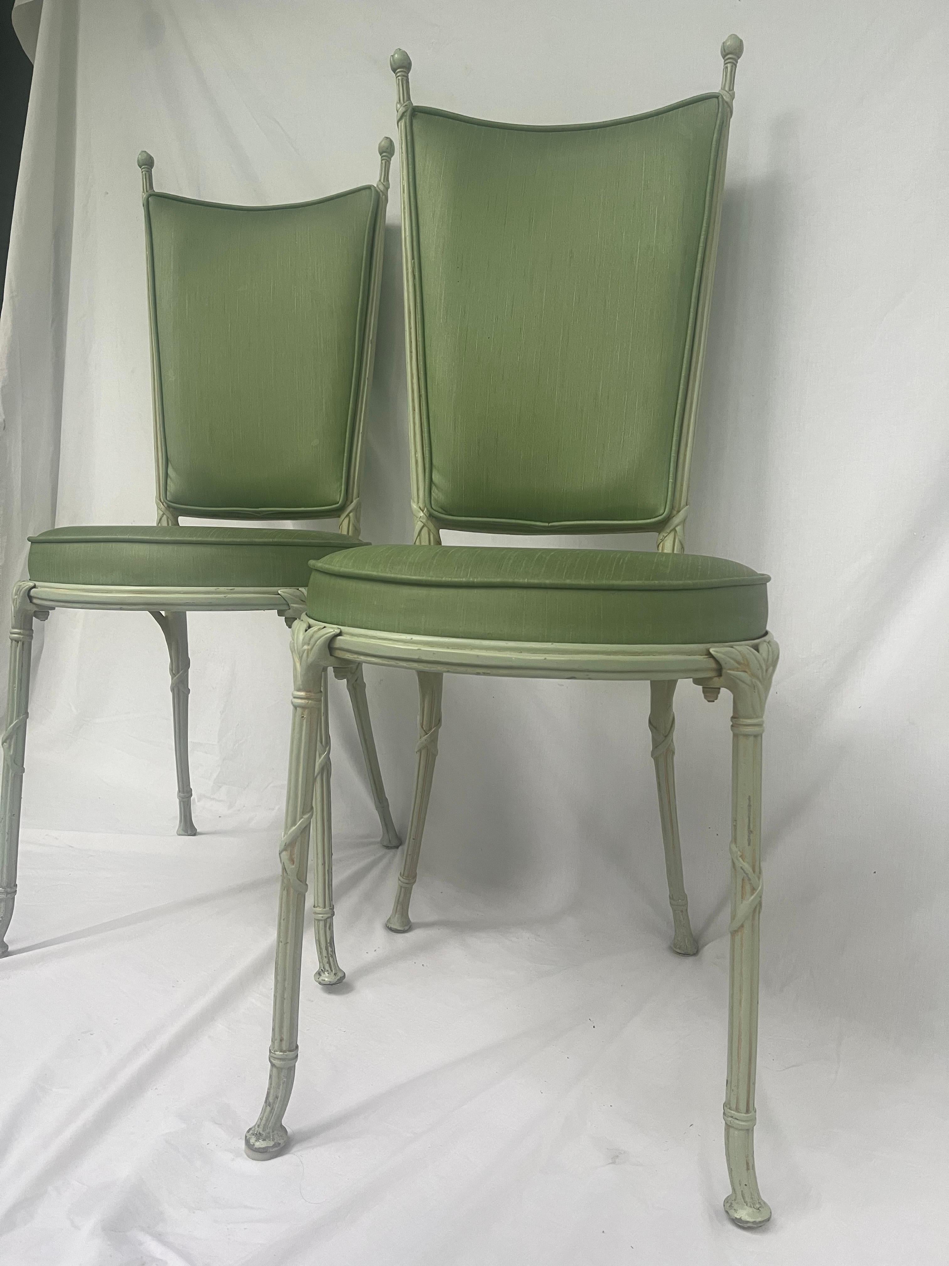 Pair of Molla English Fluted Garden Chairs in Aluminum from Mid 20th Century 6