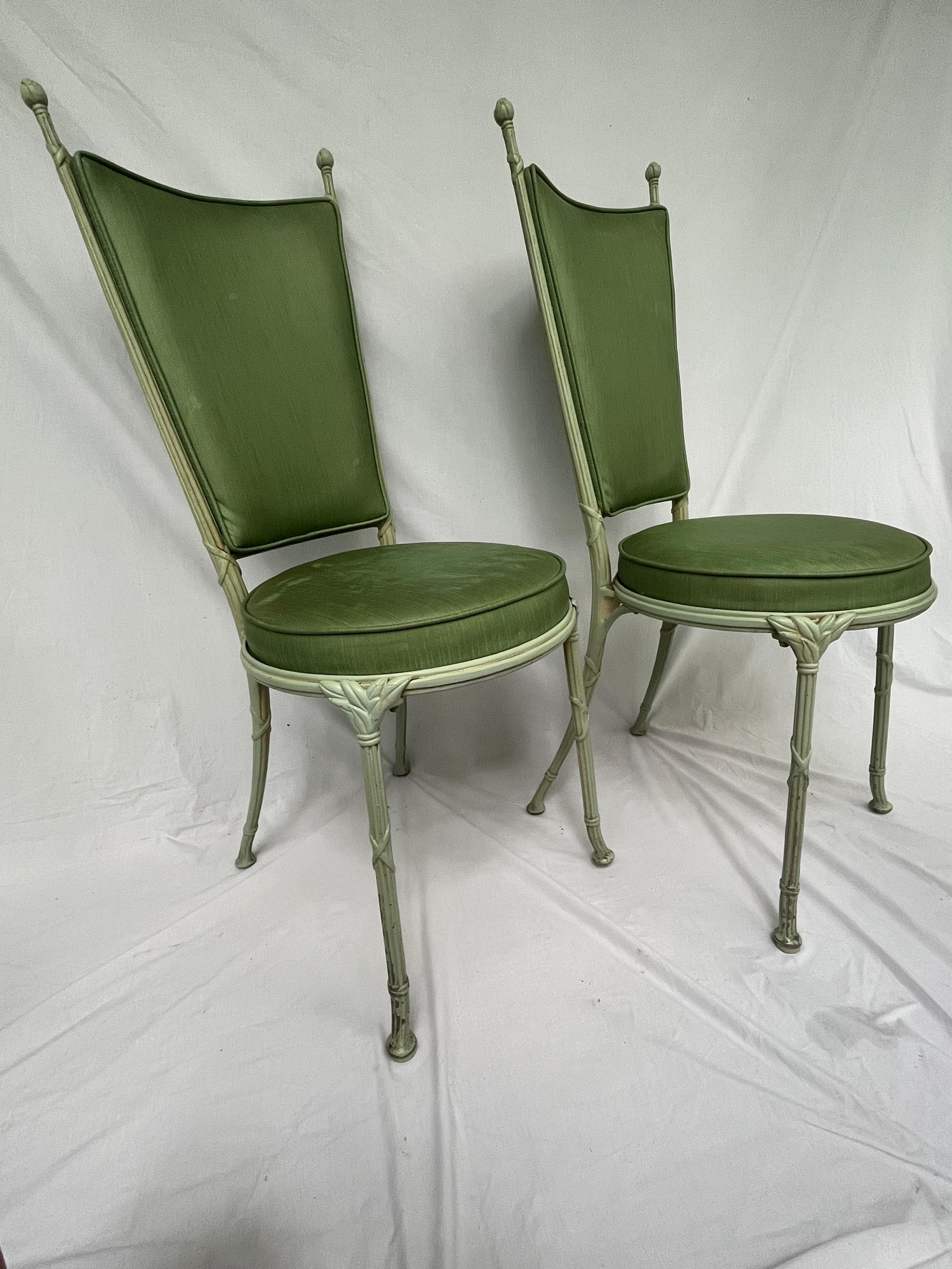 Pair of Molla English Fluted Garden Chairs in Aluminum from Mid 20th Century 7
