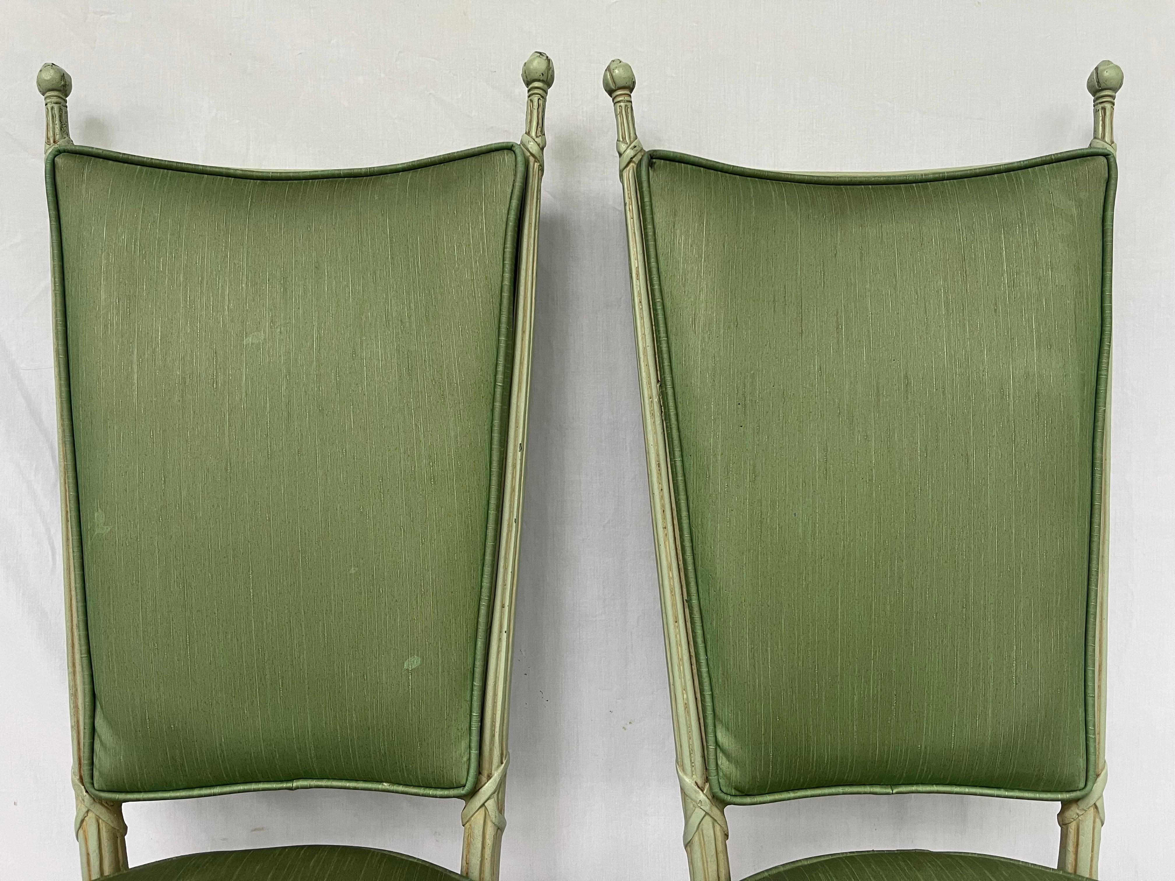 Pair of Molla English Fluted Garden Chairs in Aluminum from Mid 20th Century 8