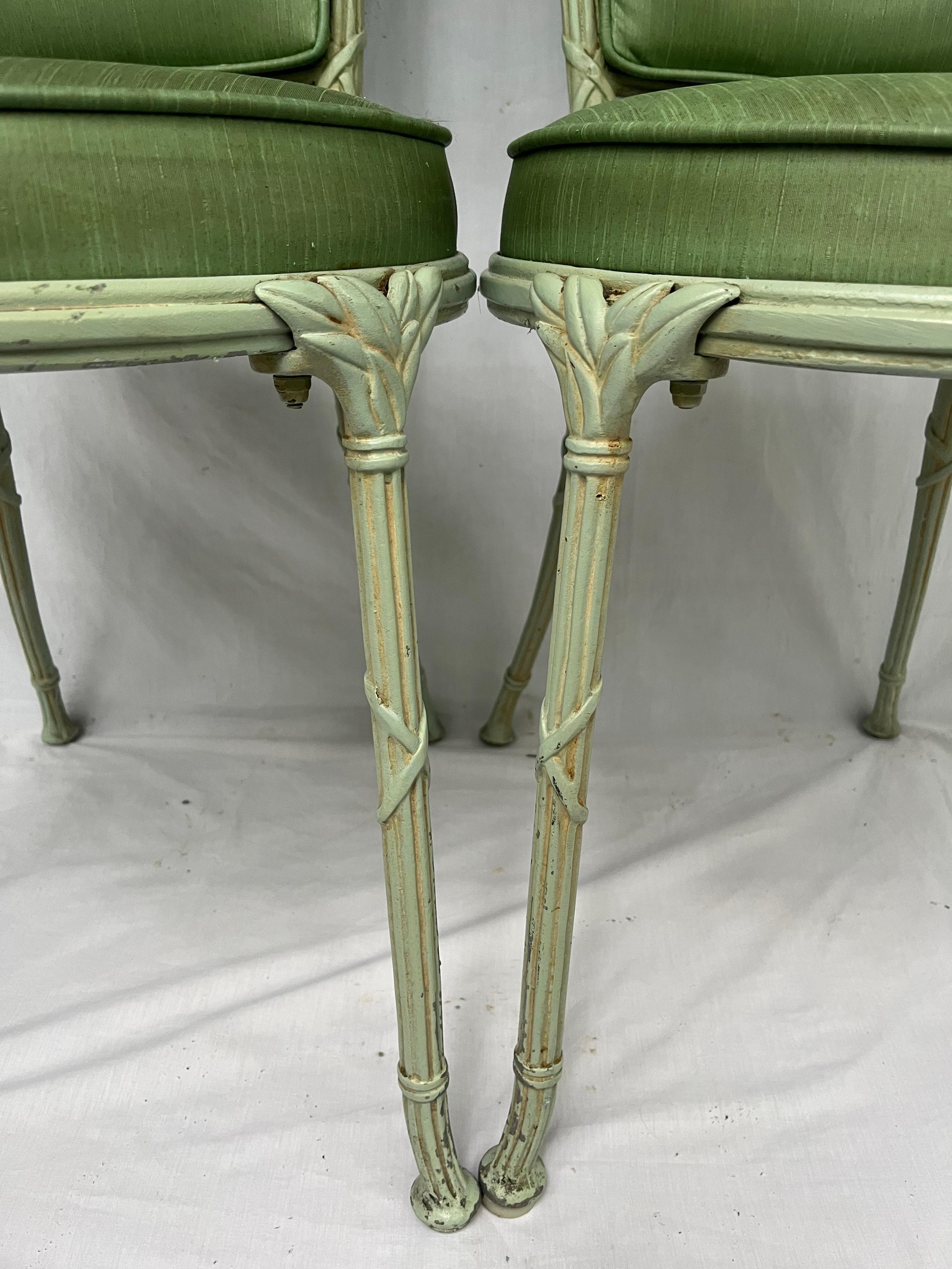 Pair of Molla English Fluted Garden Chairs in Aluminum from Mid 20th Century 9