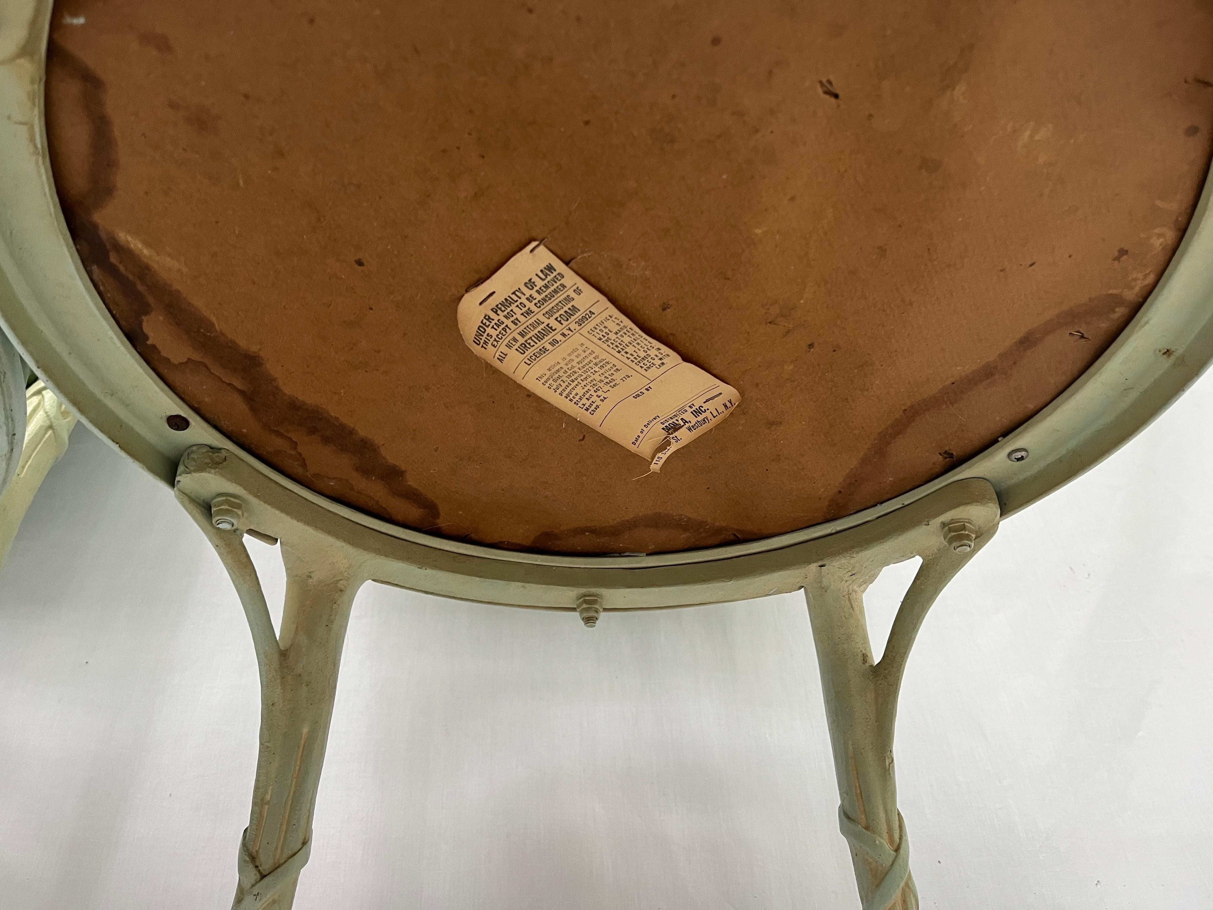 Pair of Molla English Fluted Garden Chairs in Aluminum from Mid 20th Century 12