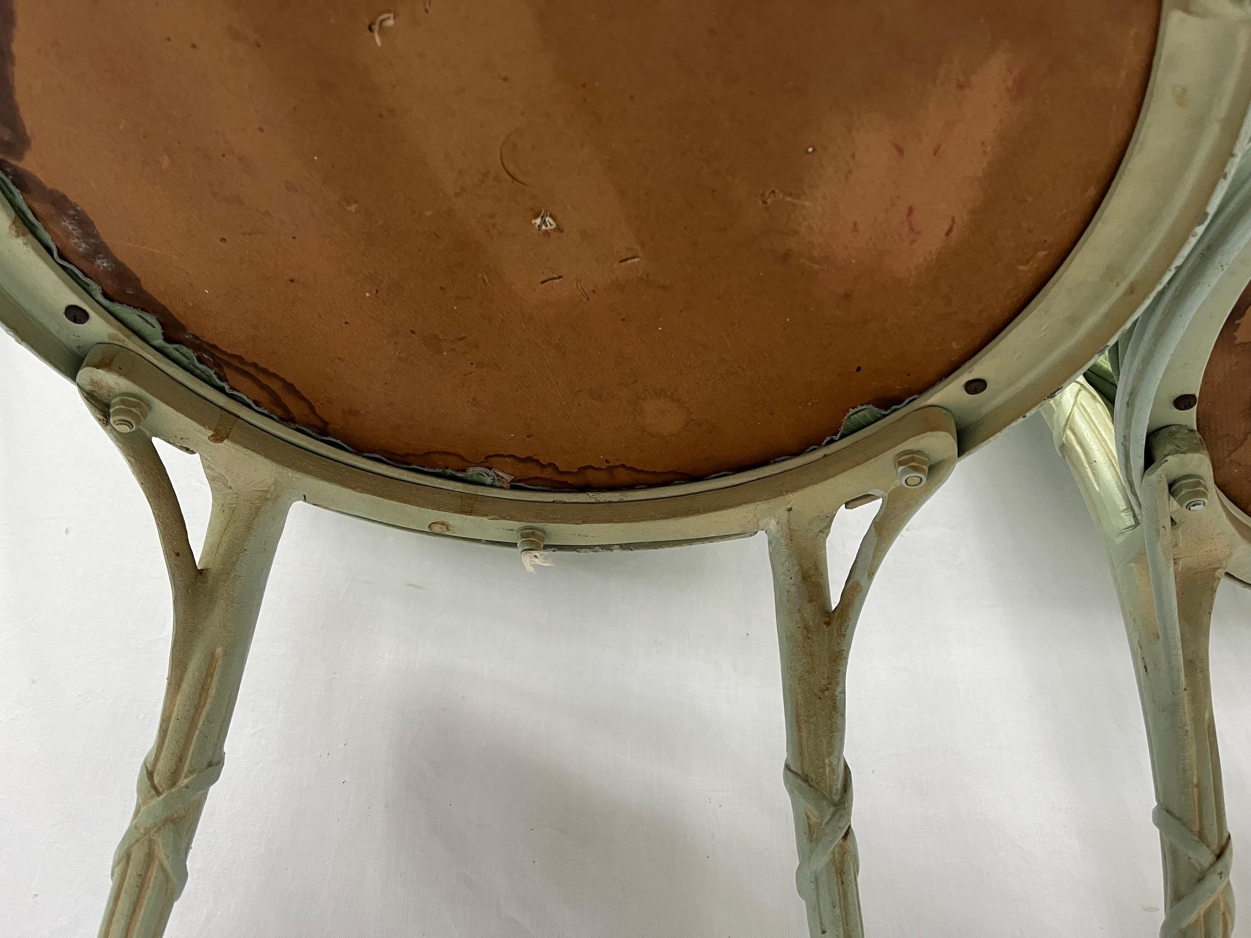 Pair of Molla English Fluted Garden Chairs in Aluminum from Mid 20th Century 13