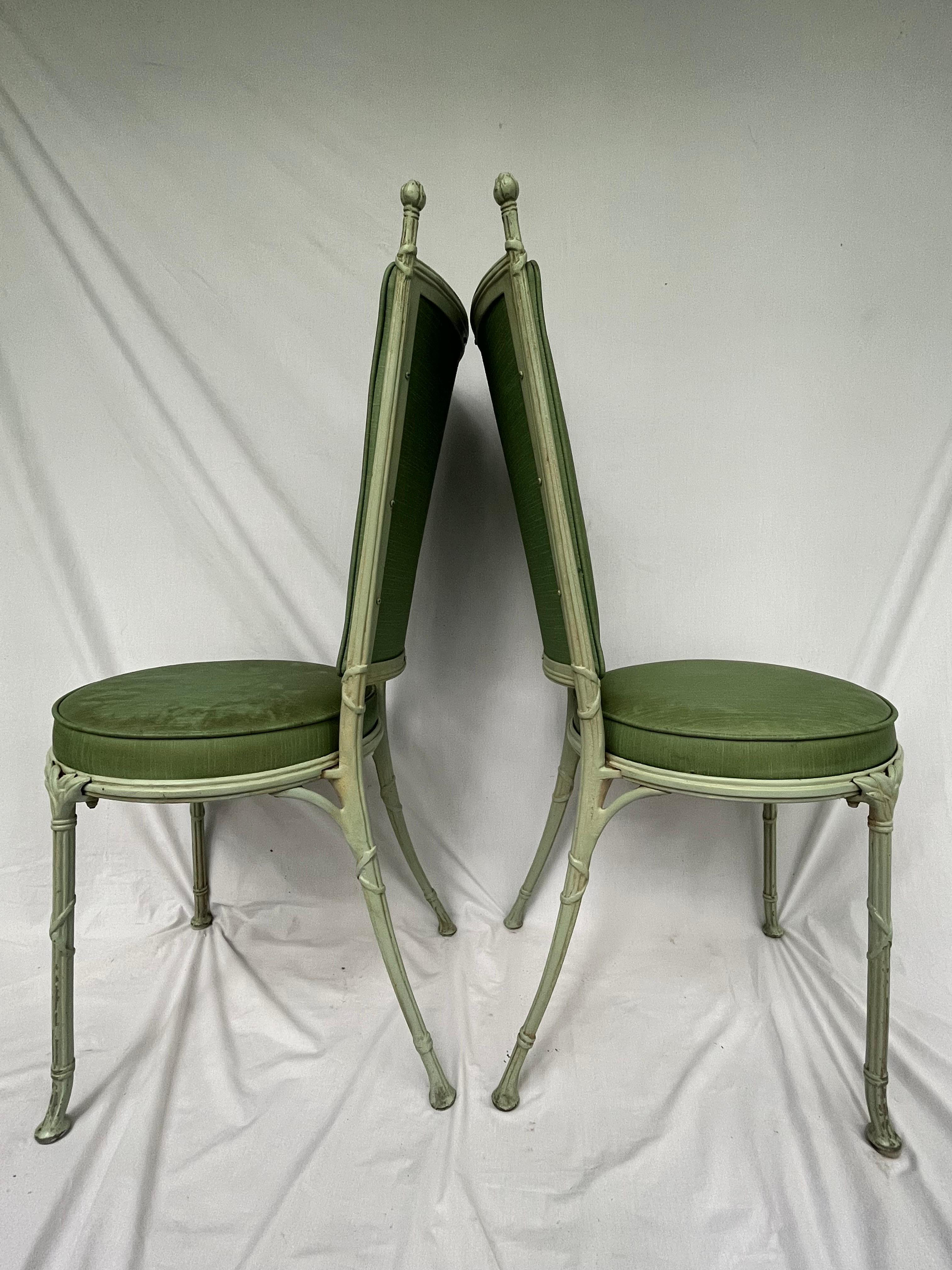 Pair of Molla English Fluted Garden Chairs in Aluminum from Mid 20th Century 1