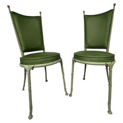 Vintage Pair of Molla English Fluted Garden Chairs in Aluminum from Mid 20th Century