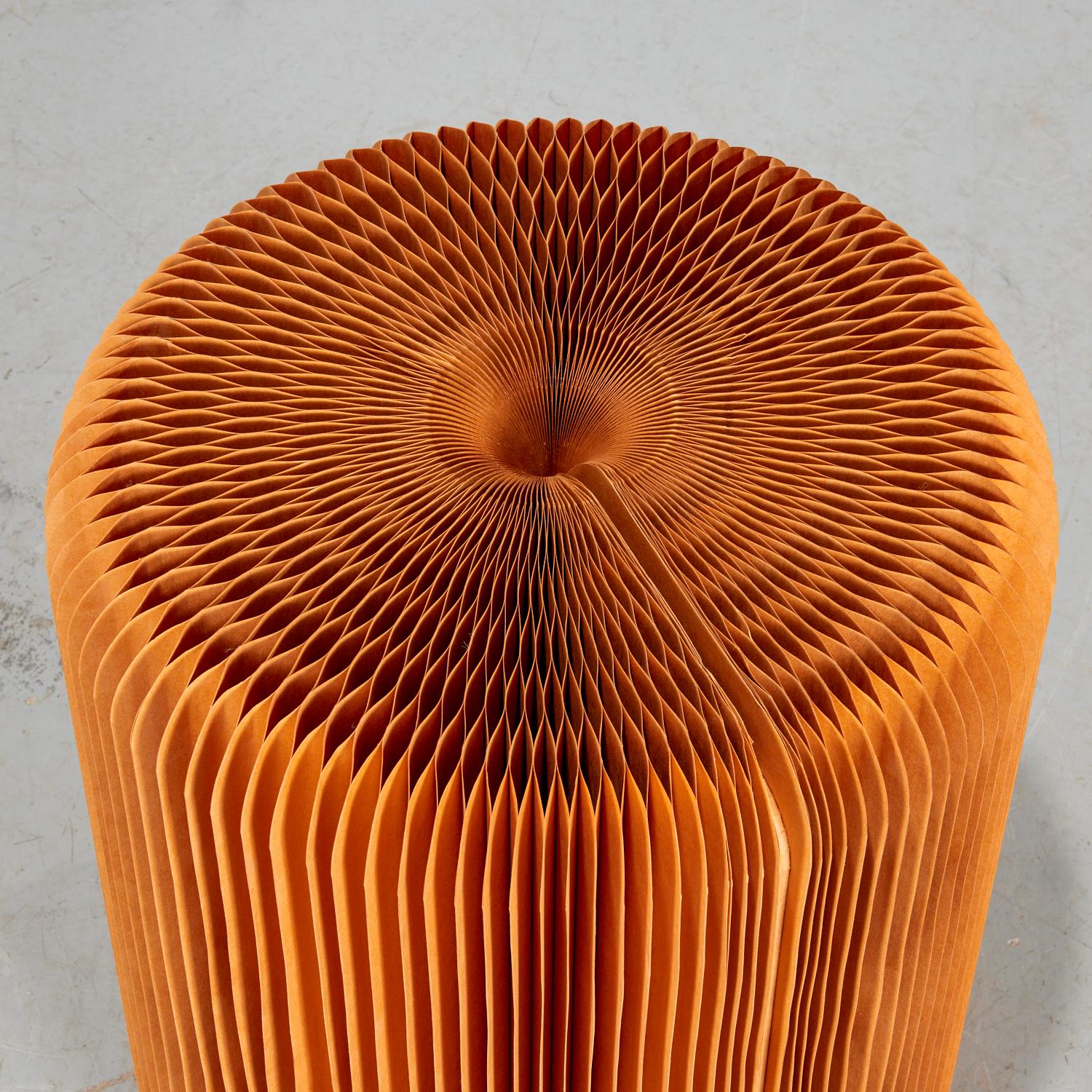 Machine-Made Pair of molo Folding Accordion Paper Stools / Side Tables by Forsythe & MacAllen For Sale