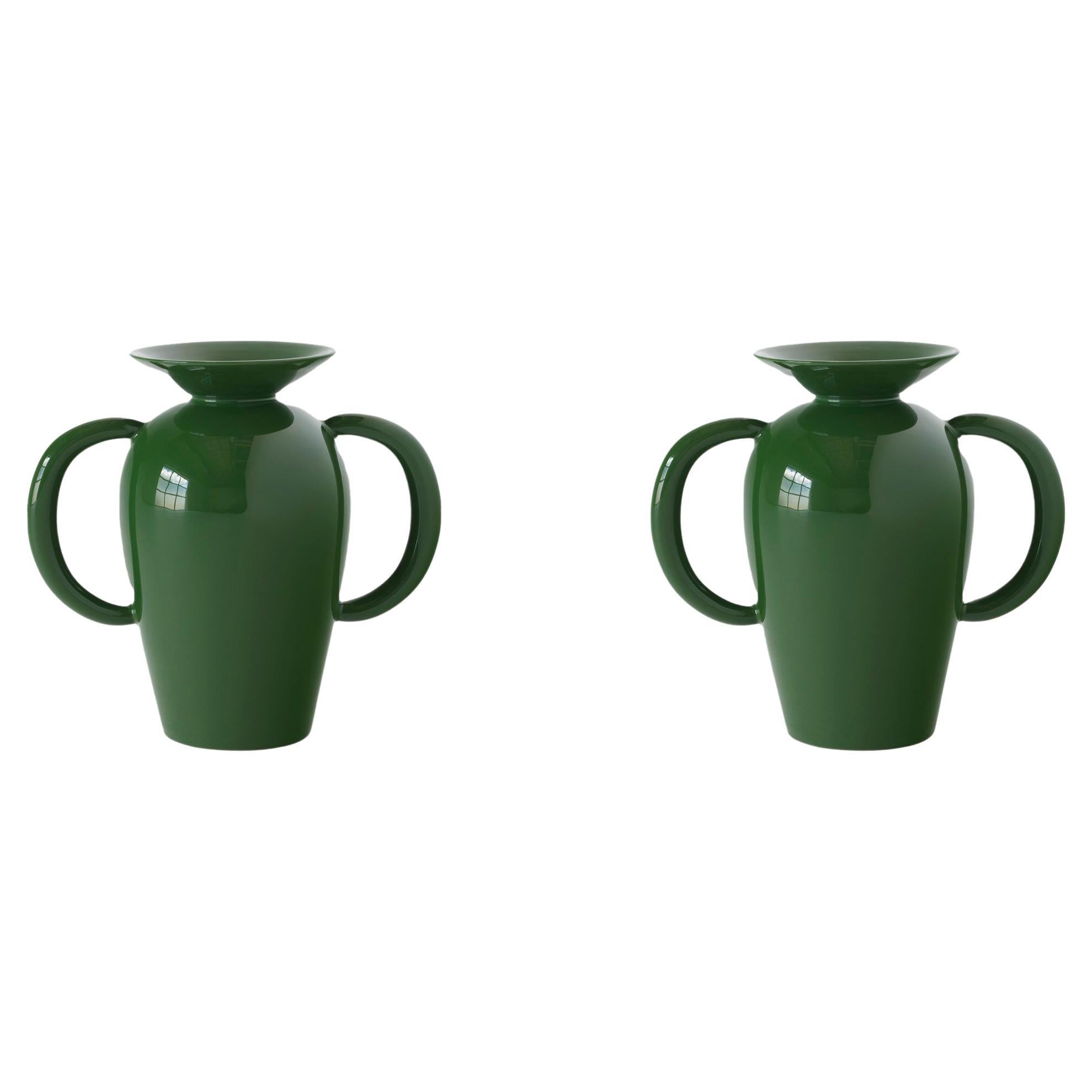 Coppia di vasi Momento JH41, Smeraldo , di Jaime Hayon per &Tradition