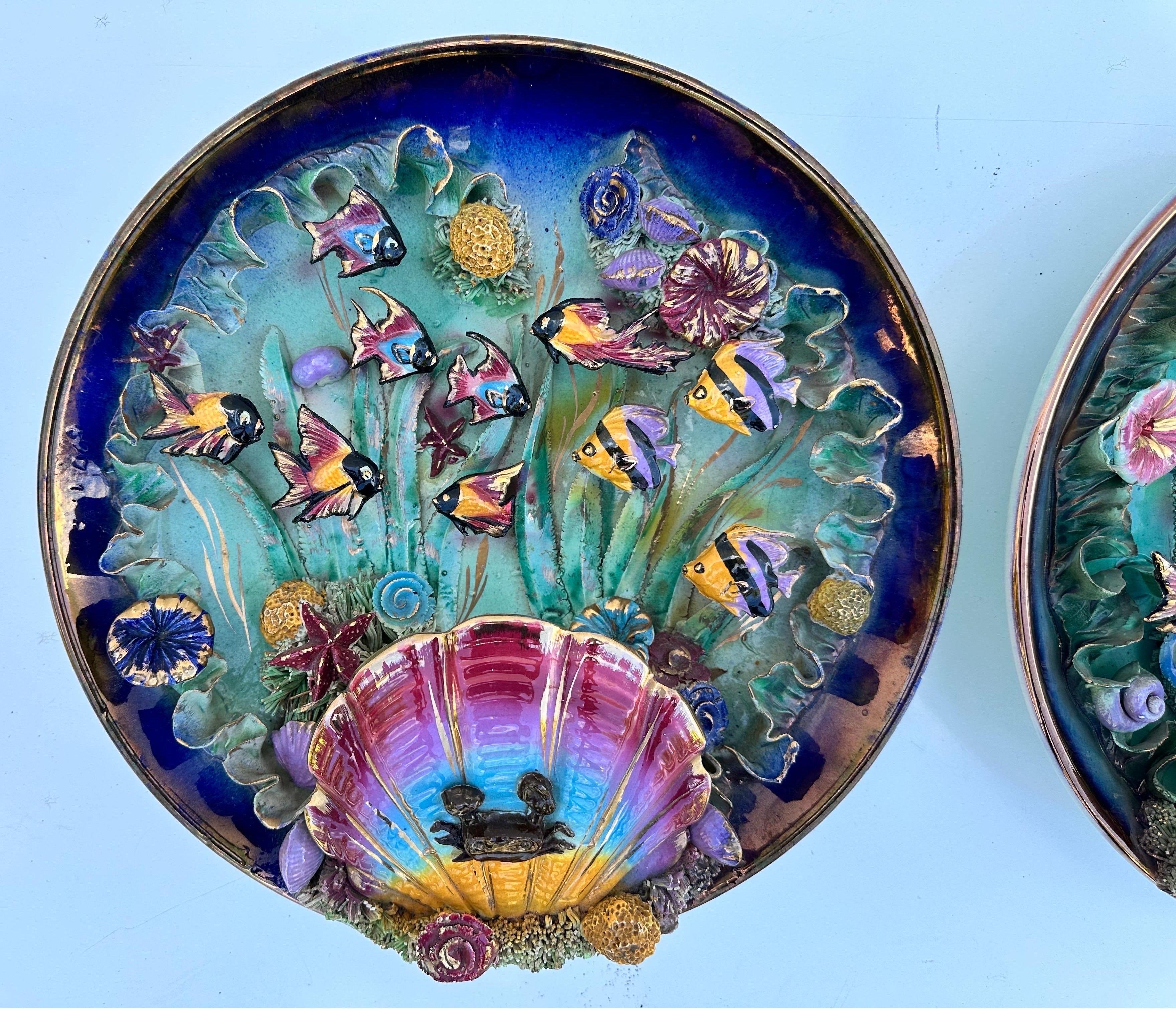 Coppia di sconsigli di Monaco in ceramica In condizioni buone in vendita a Miami, FL