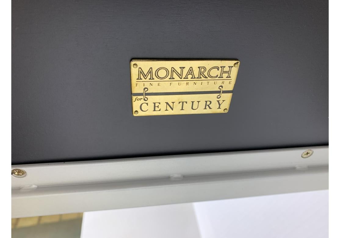 Pair Of Monarch Fine Furniture By Century Mirrored Side Or Cocktail Tables For Sale 3