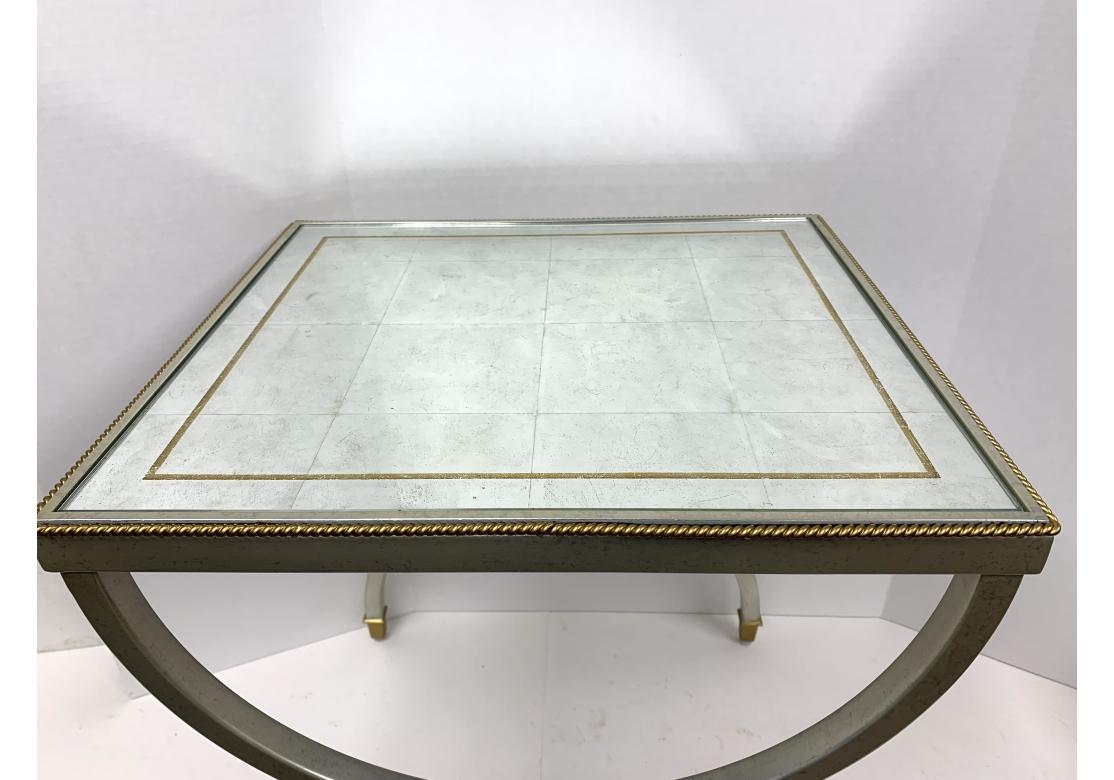 Vietnamese Pair Of Monarch Fine Furniture By Century Mirrored Side Or Cocktail Tables For Sale