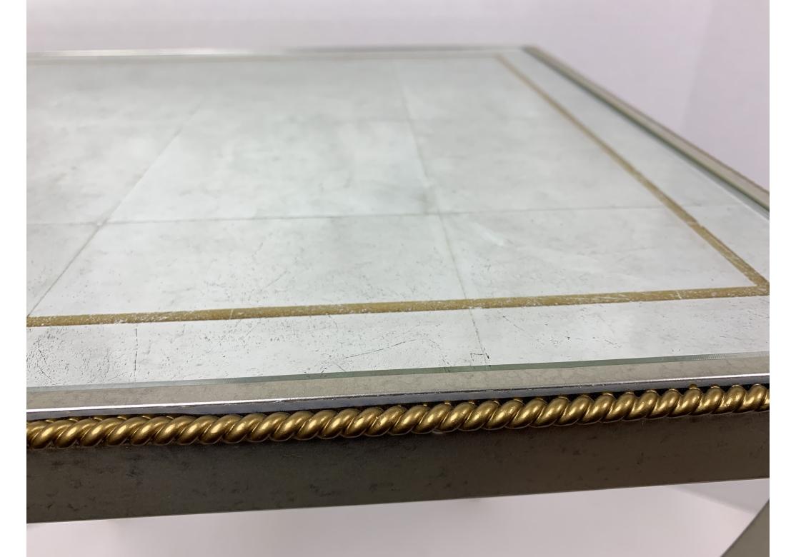 Pair Of Monarch Fine Furniture By Century Mirrored Side Or Cocktail Tables In Fair Condition For Sale In Bridgeport, CT