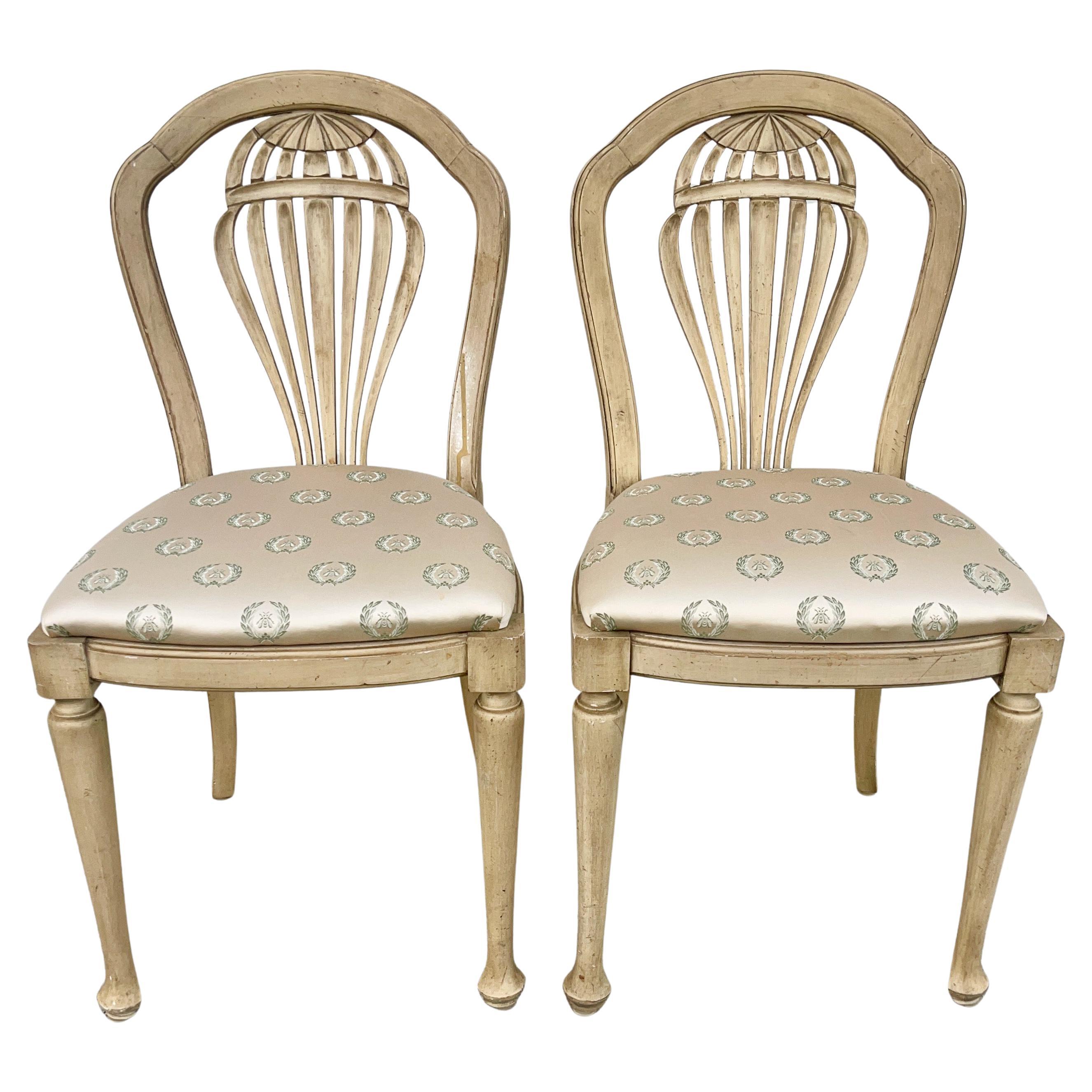 Pair of Mongolfiere Chairs by Trouvaille of Boston