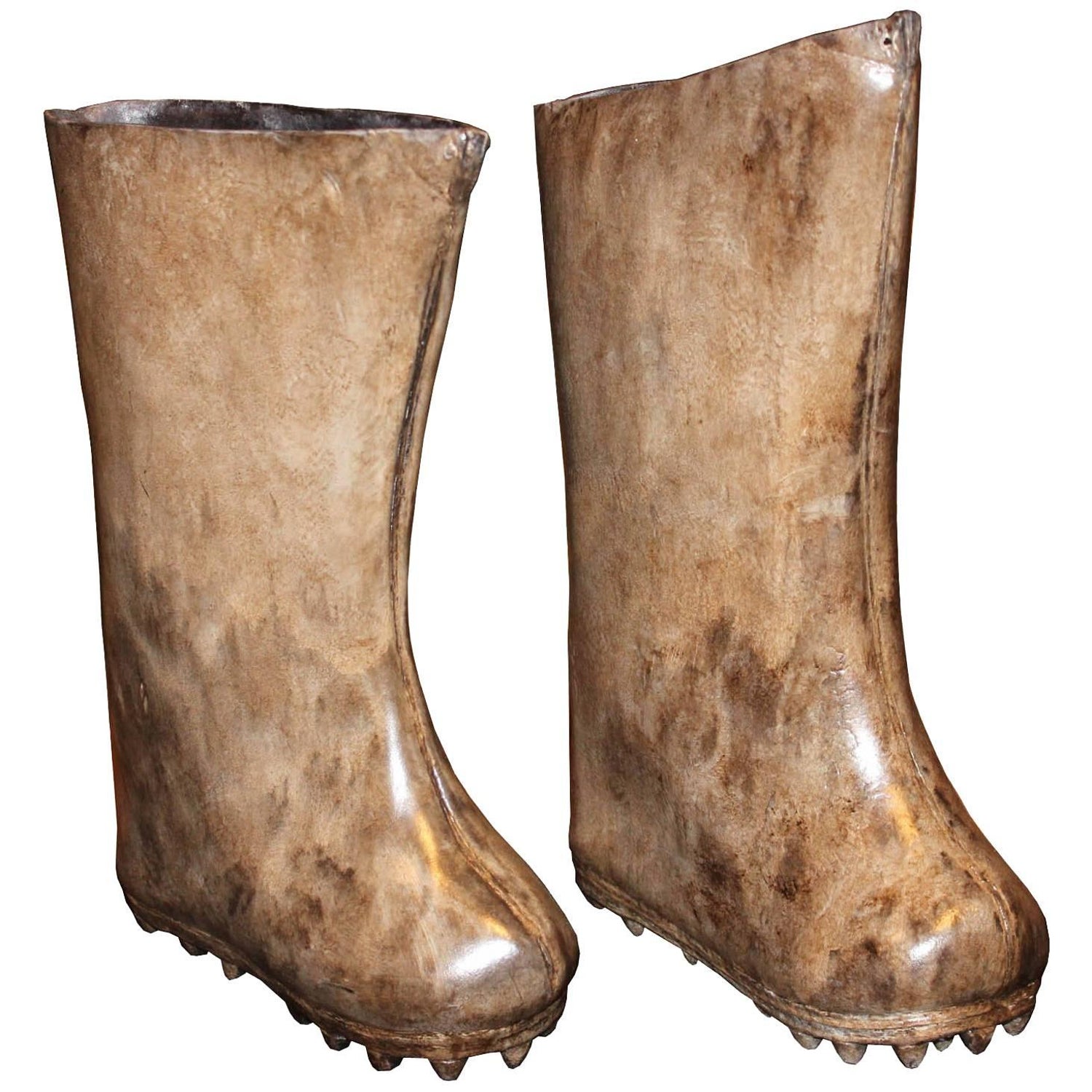 Pair of Mongolian Leather Boots at 1stDibs