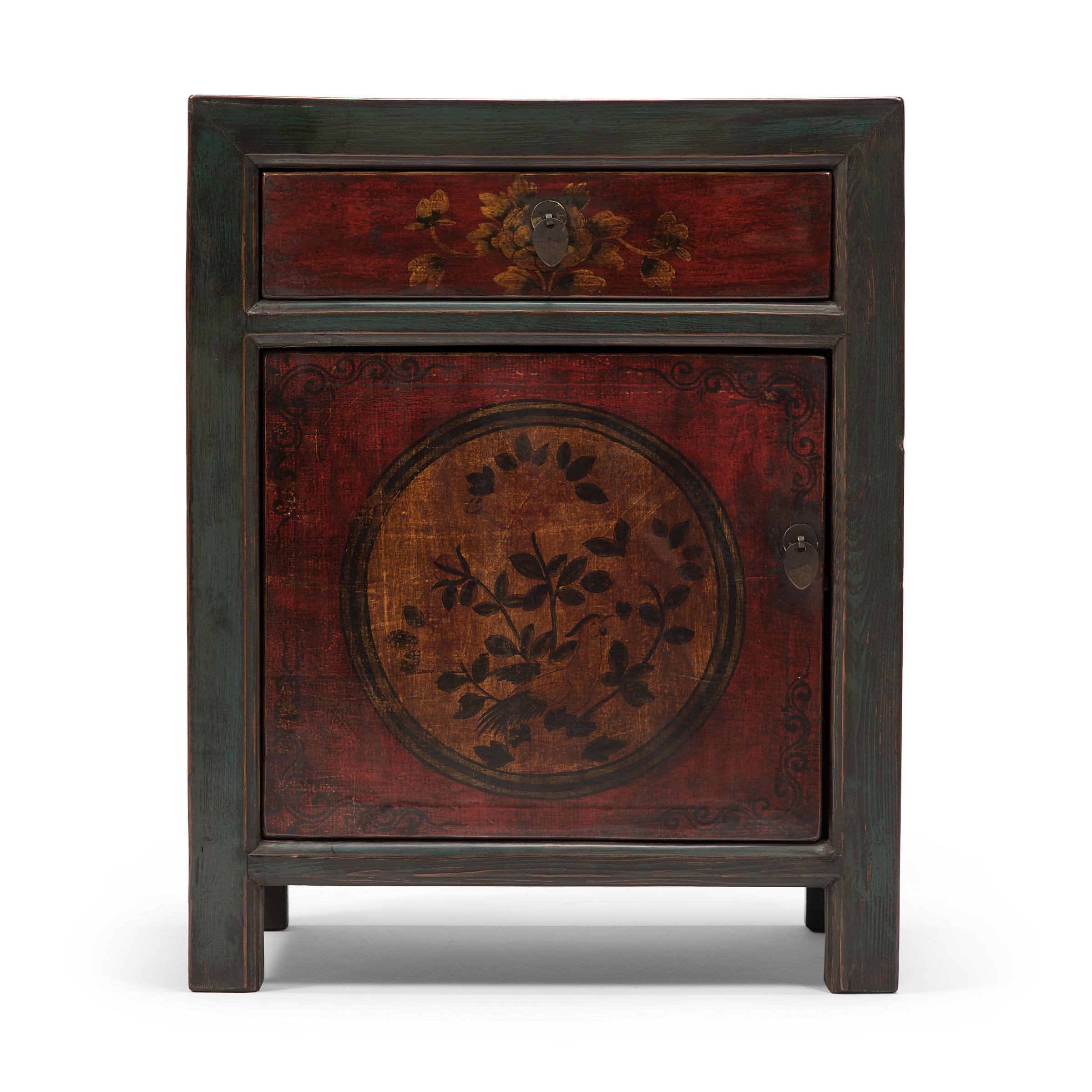 Pair of Mongolian Provincial Floral Chests 5