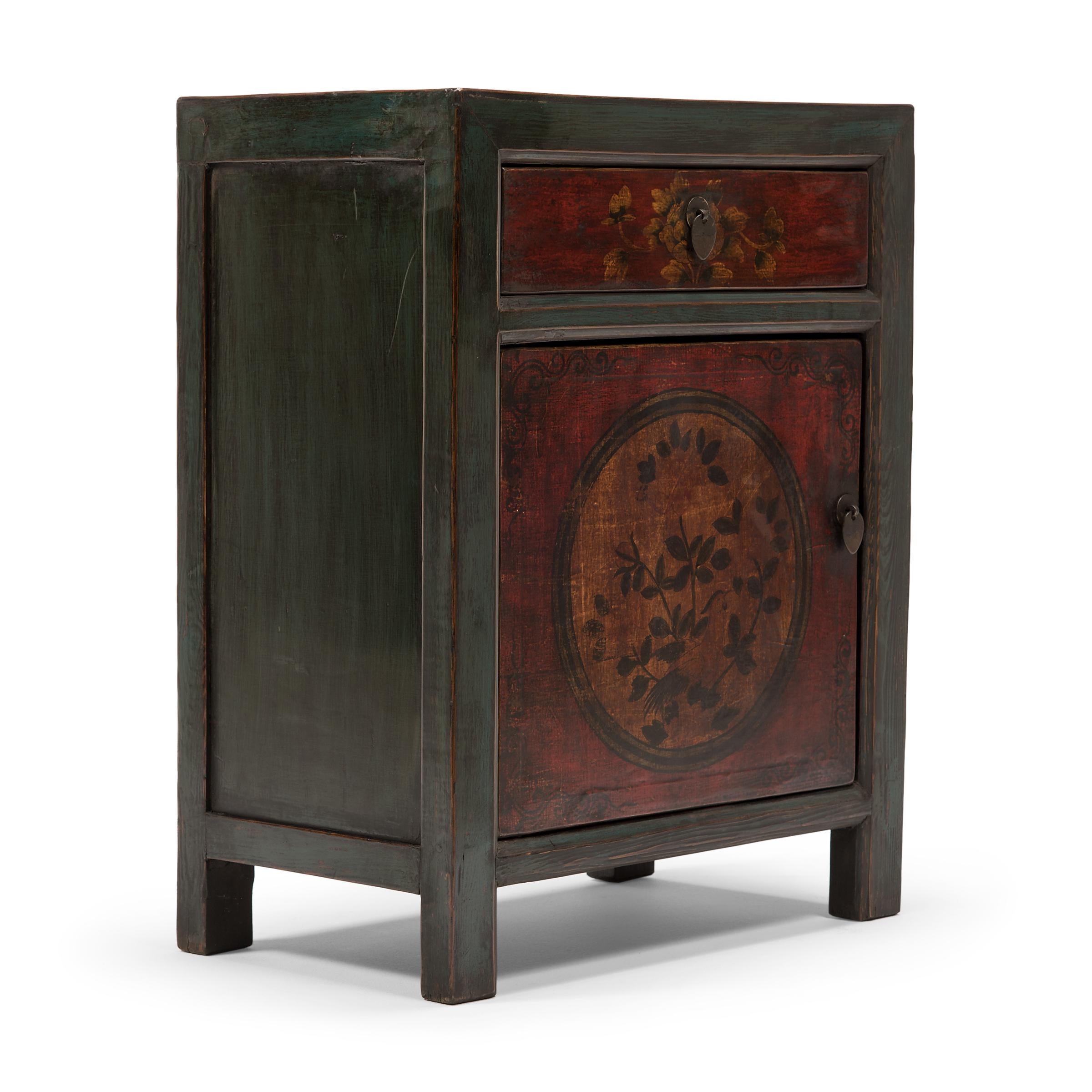 Pair of Mongolian Provincial Floral Chests 9