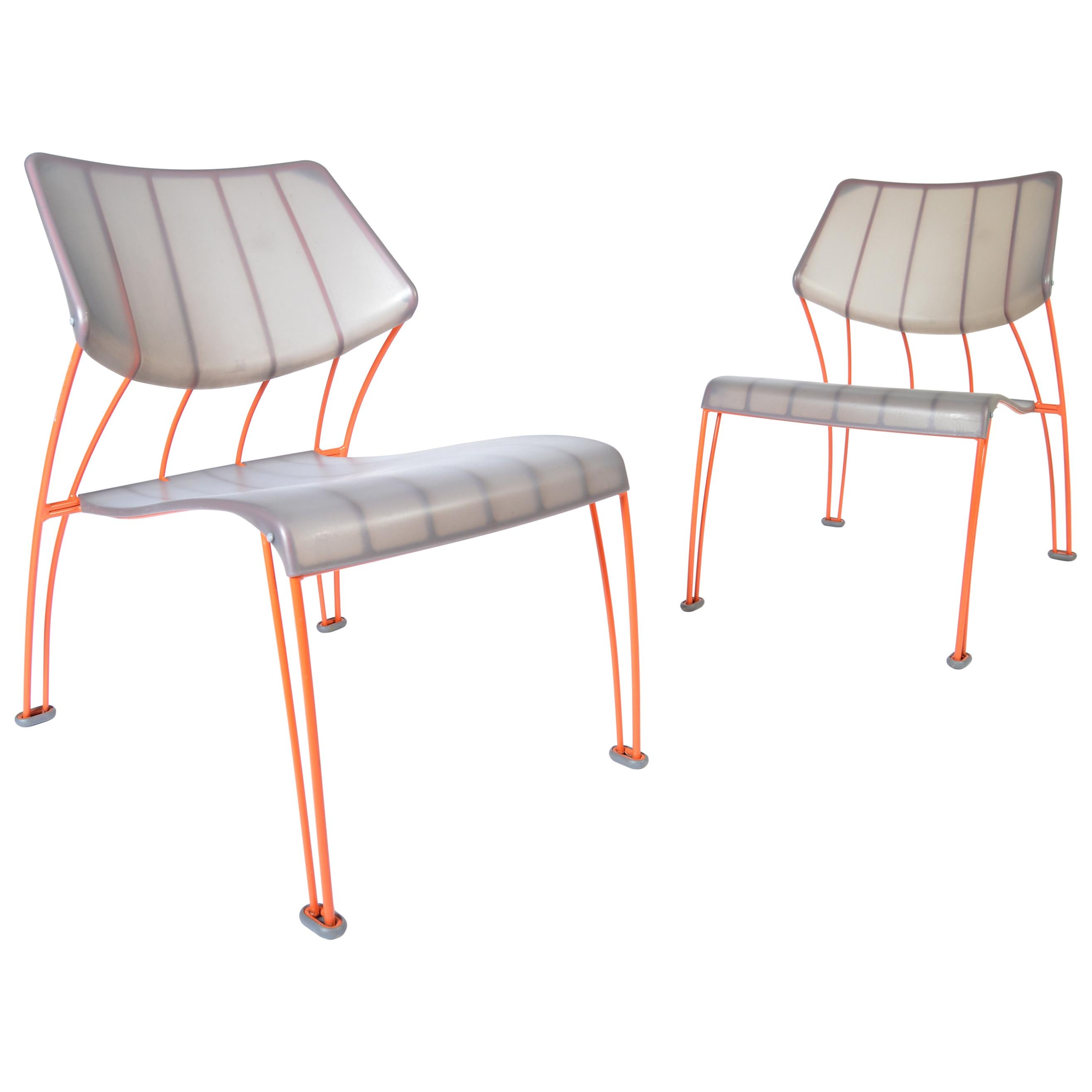 Pair of Monika Mulder PS Hasslo for Ikea Outdoor Lounge Chairs, circa 1990