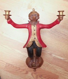 Pair of Monkey Sconces by Bill Huebbe