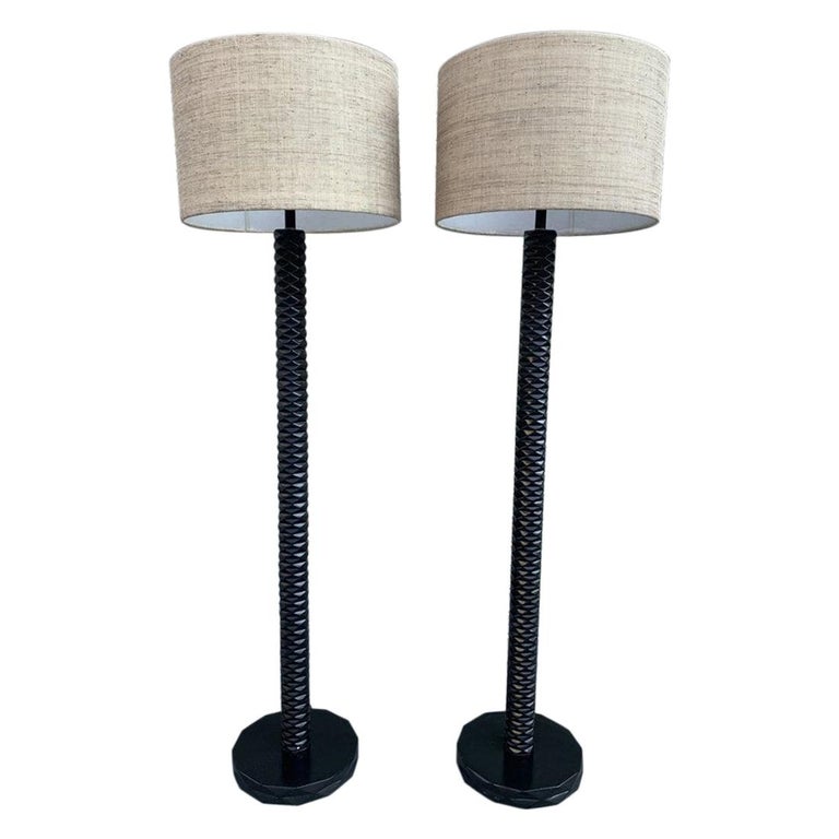 Pair of Montclair Floor Lamps by Palecek at 1stDibs
