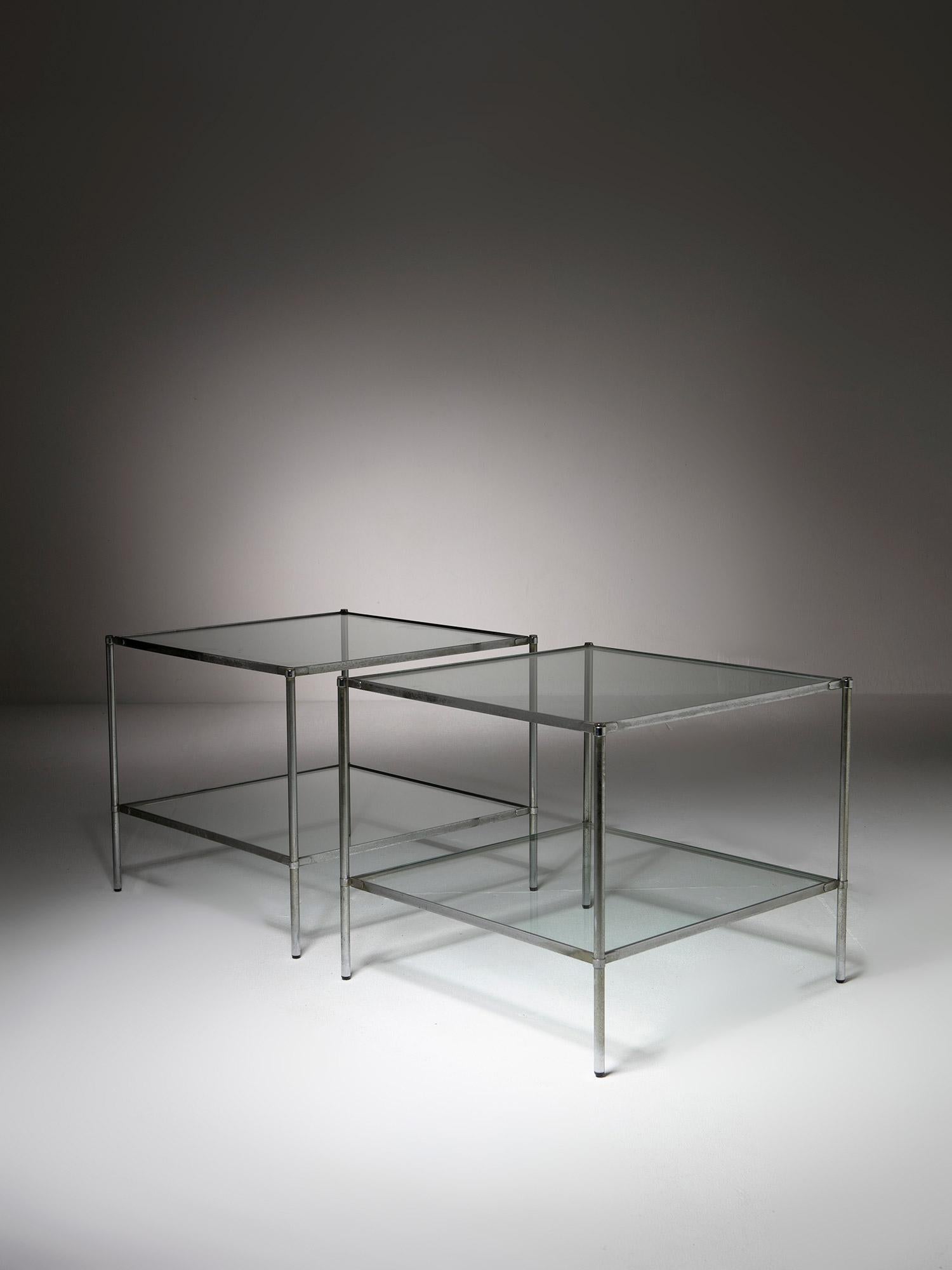 Paire de tables d'appoint Montecarlo par Corrado Corradi dell'Acqua pour Azucena Bon état - En vente à Milan, IT