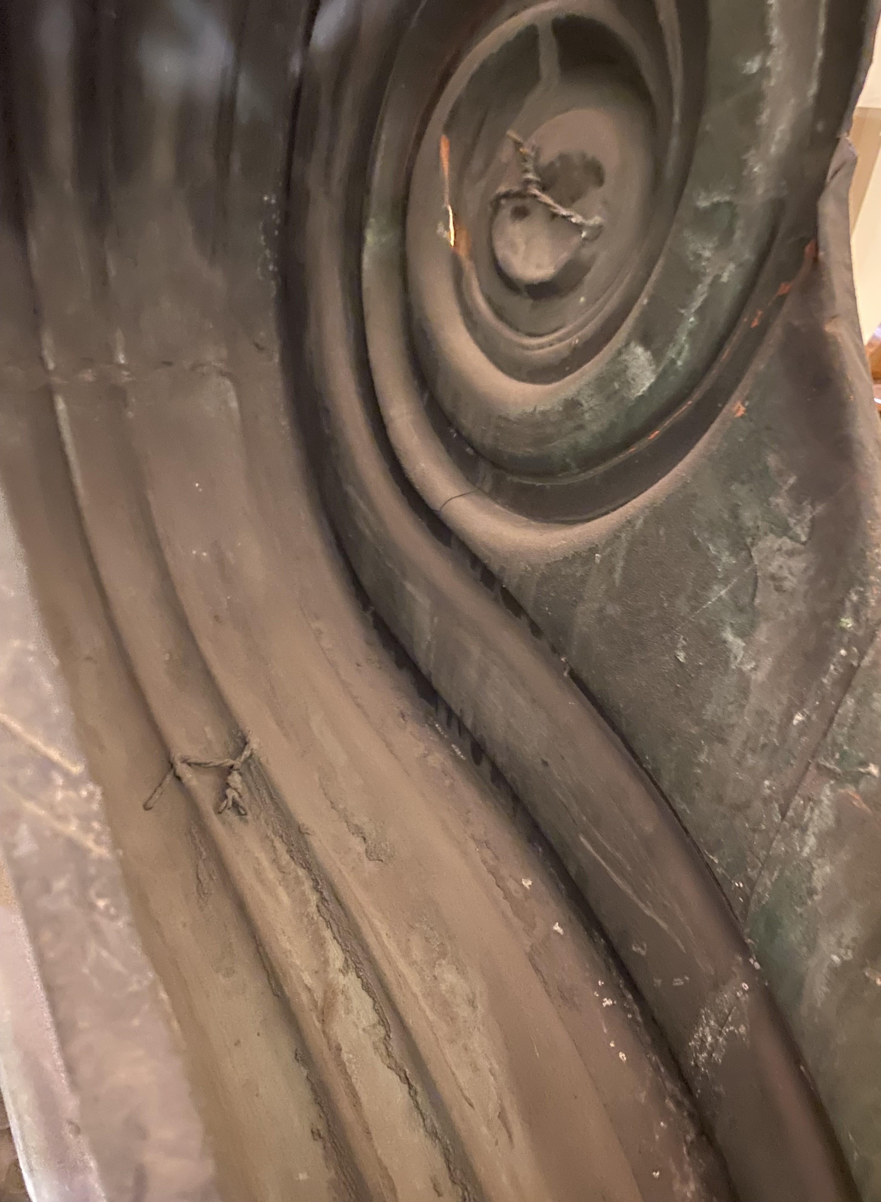 Pair of Monumental 19th century Architectural Scrolled Copper Corbels For Sale 6