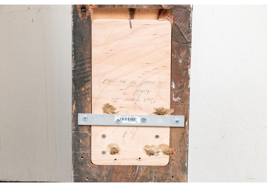 Pareja De Ménsulas Monumentales Antiguas Policromadas Con Diseños Foliados en venta 8