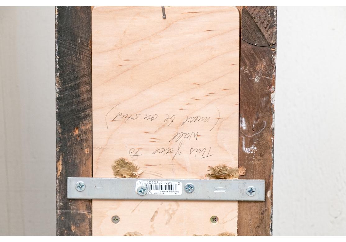 Pareja De Ménsulas Monumentales Antiguas Policromadas Con Diseños Foliados en venta 9