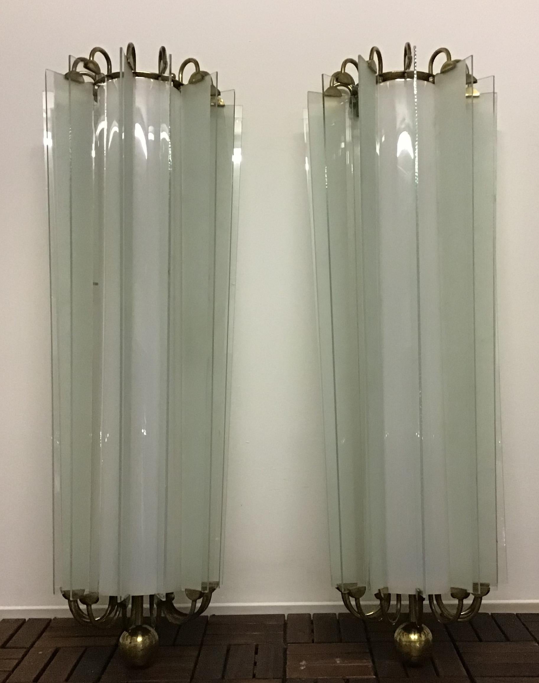 Mid-20th Century Pair of Art Deco Wall Sconces, Bauhaus, Germany, 1930s