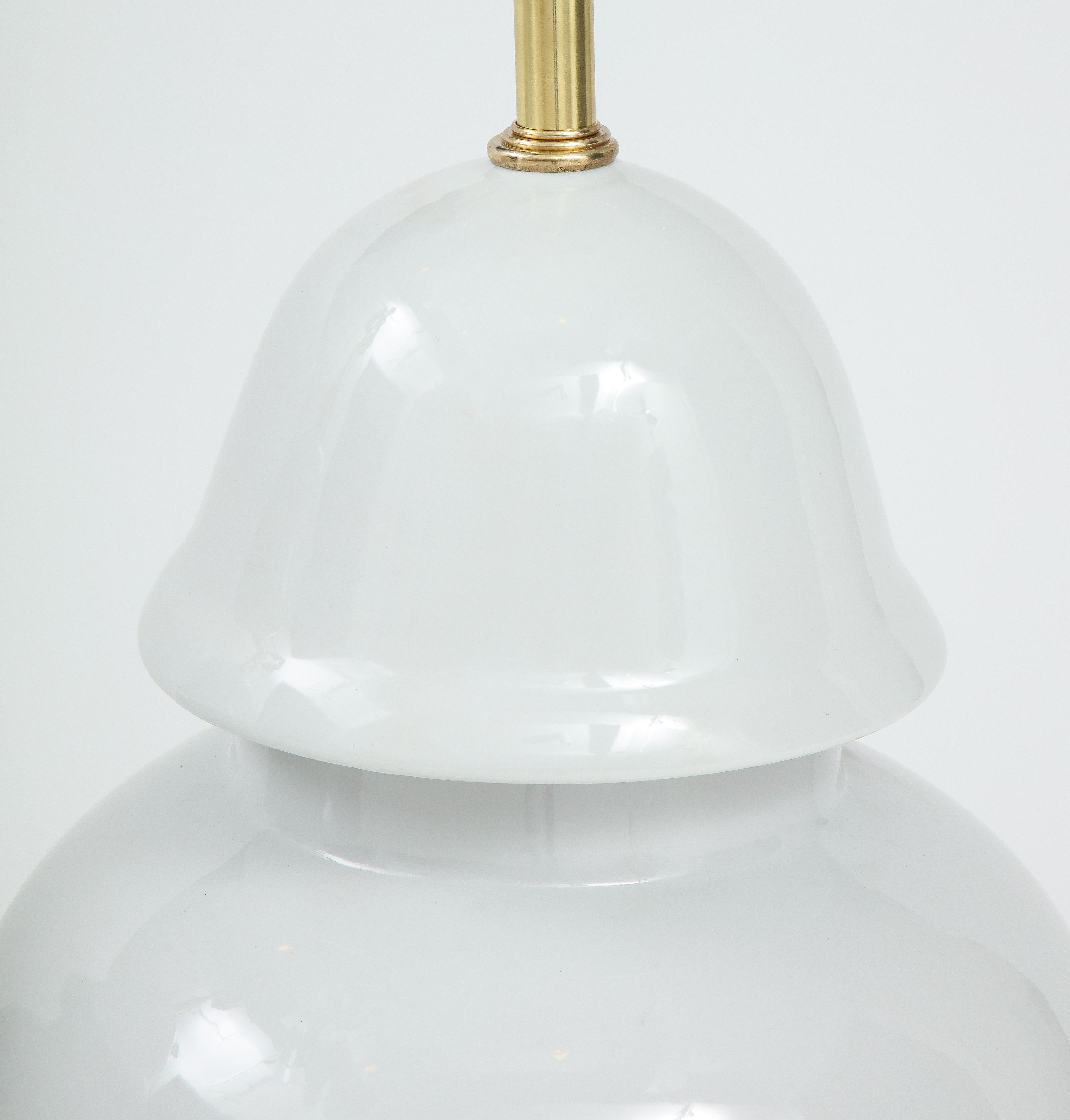 Pair of Monumental Blanc de Chine Lamps For Sale 1