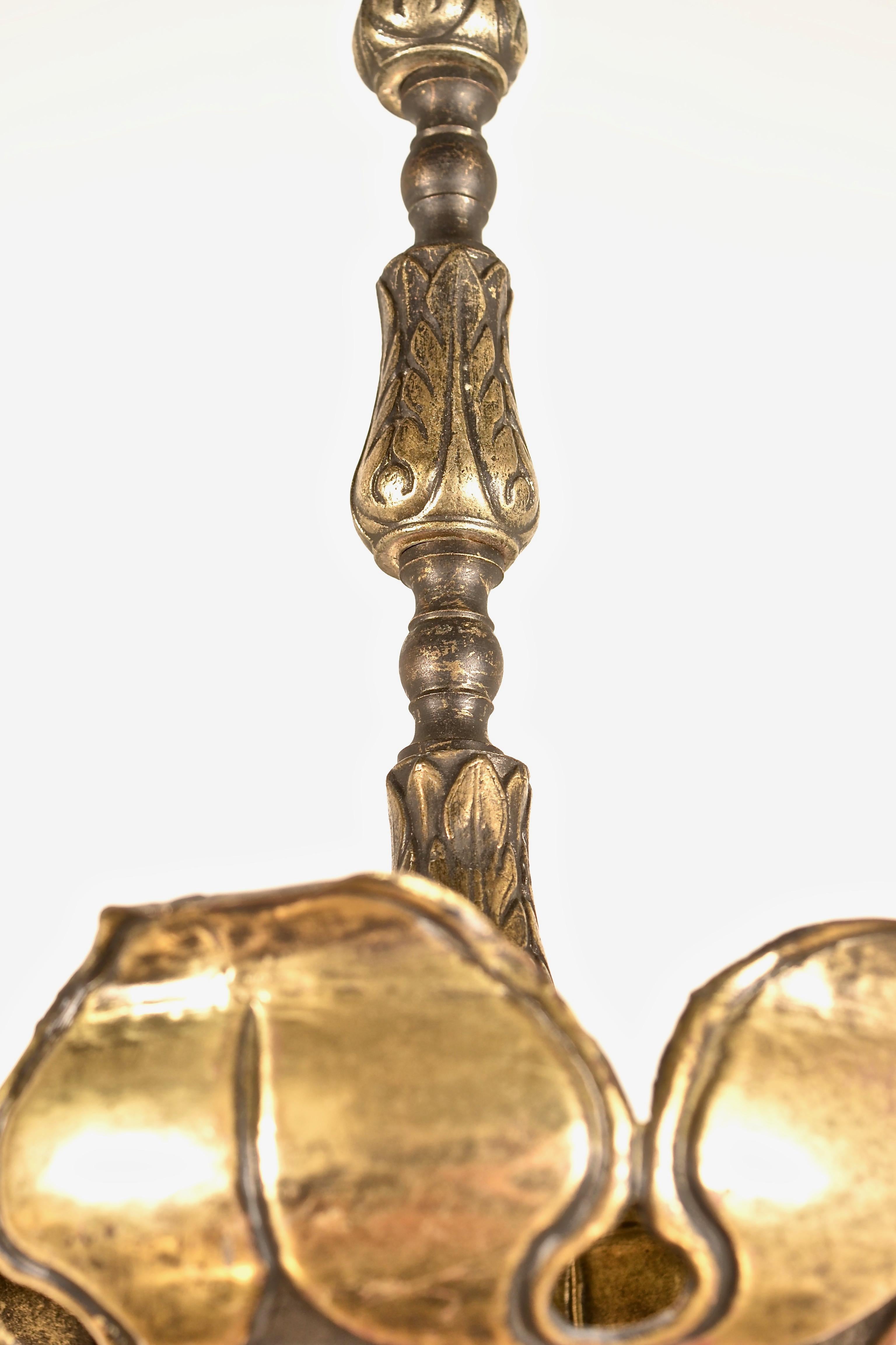 Pair of Monumental Brass Pendants, India, Circa 1960s 1
