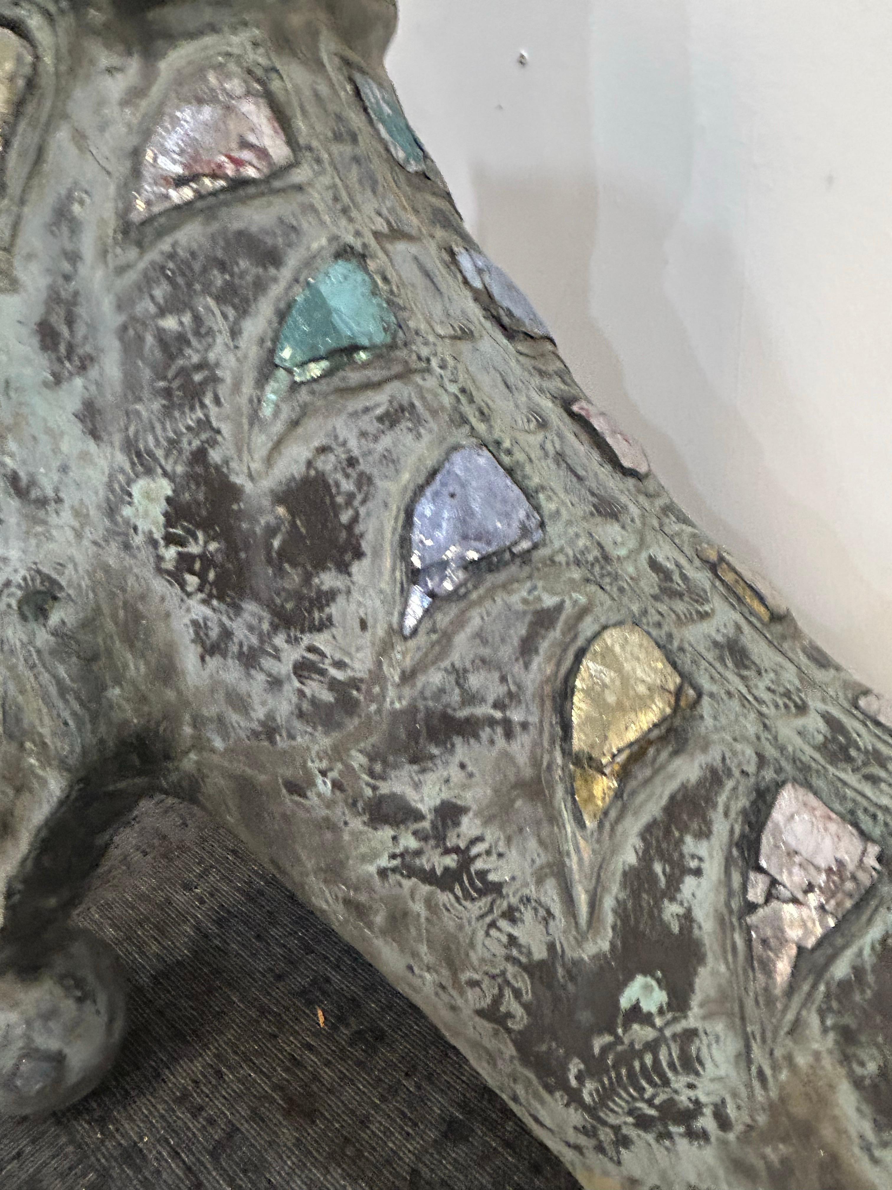 Pair of monumental bronze Foo Dogs In Good Condition For Sale In West Palm Beach, FL