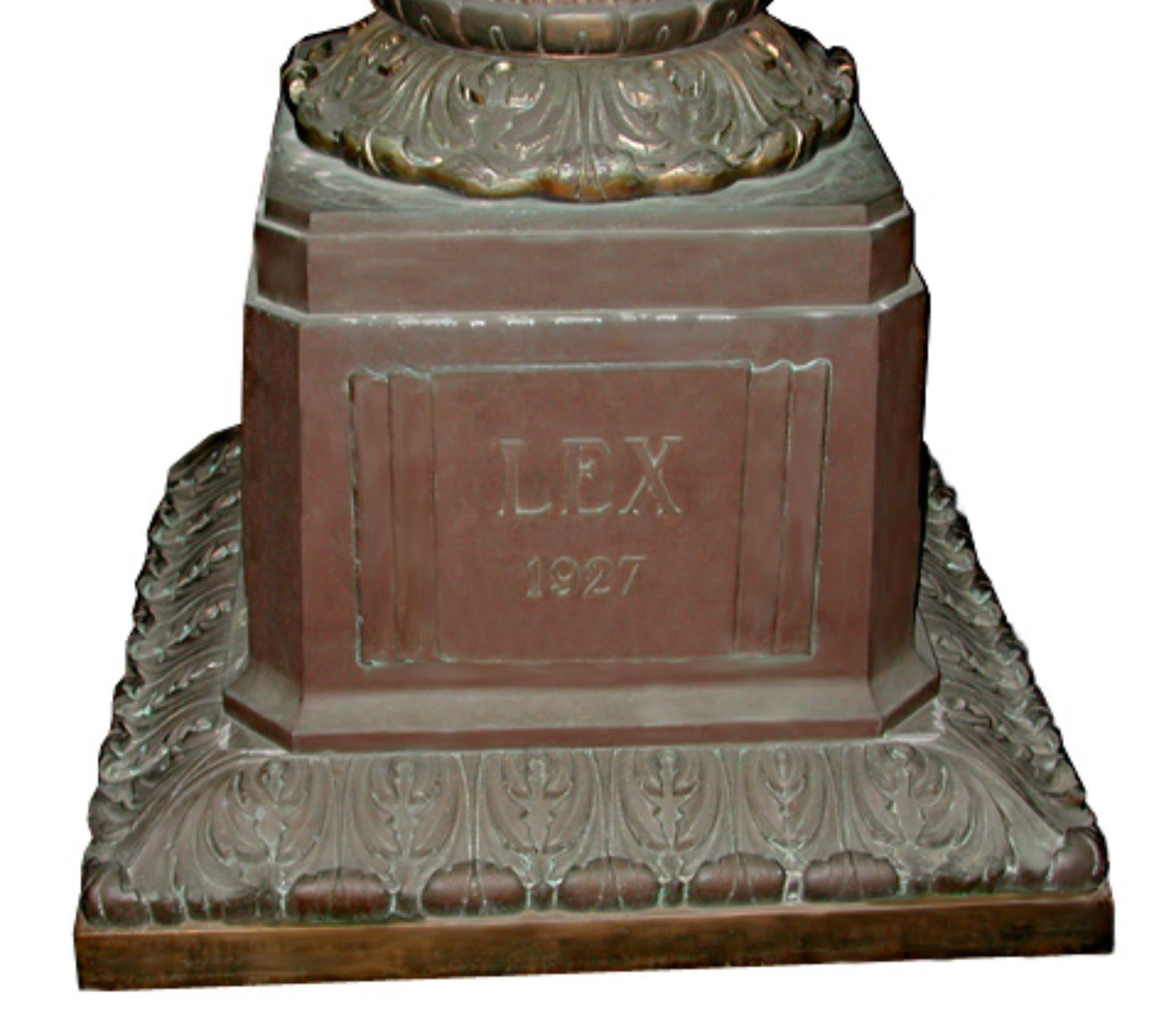 20th Century Pair of Monumental Bronze Torcheres from a Chicago Courthouse, Dated 1927. For Sale