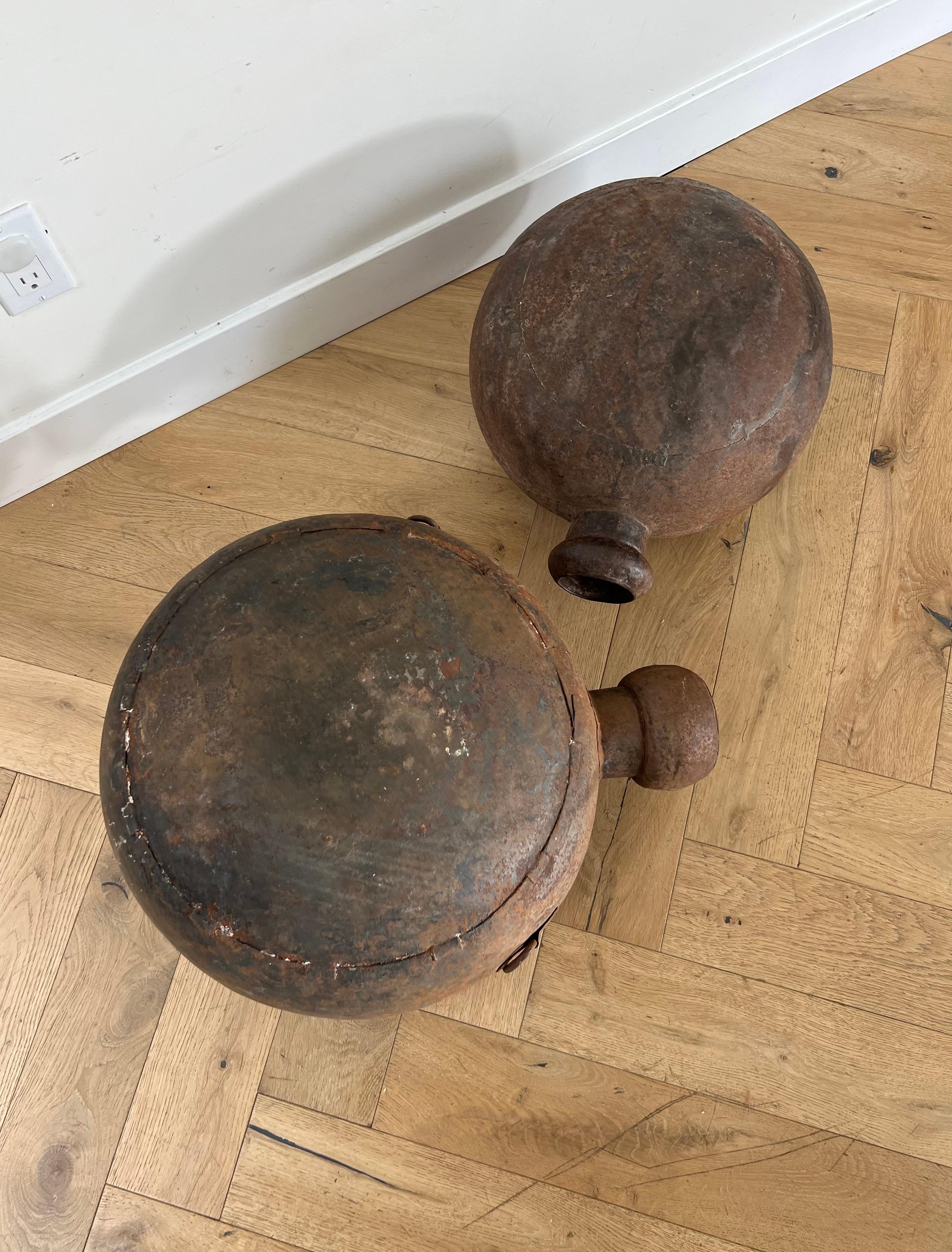 Pair of Monumental Cast Iron Vessels, 1940s 10