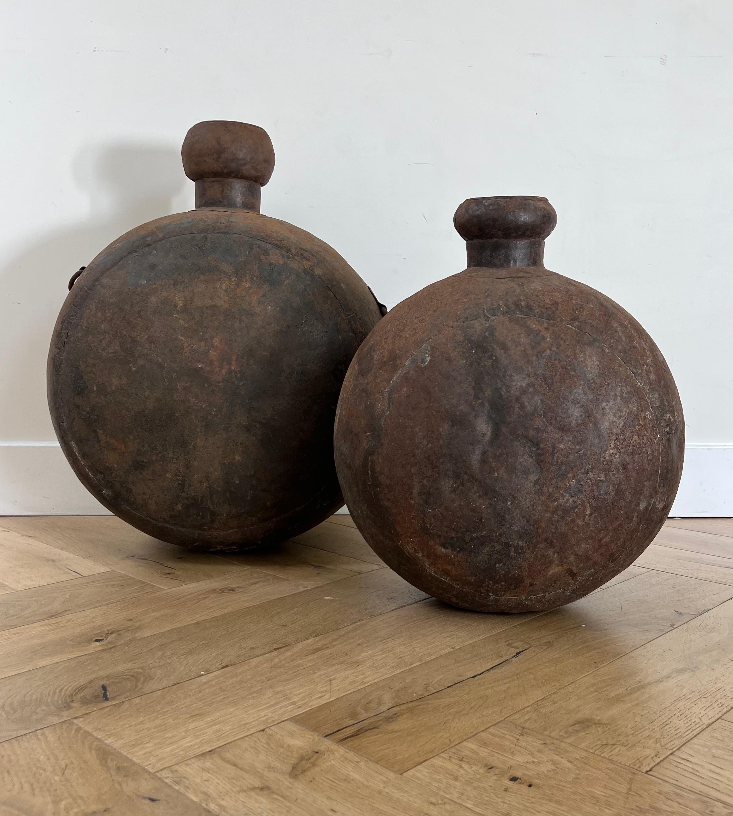 Pair of Monumental Cast Iron Vessels, 1940s 3